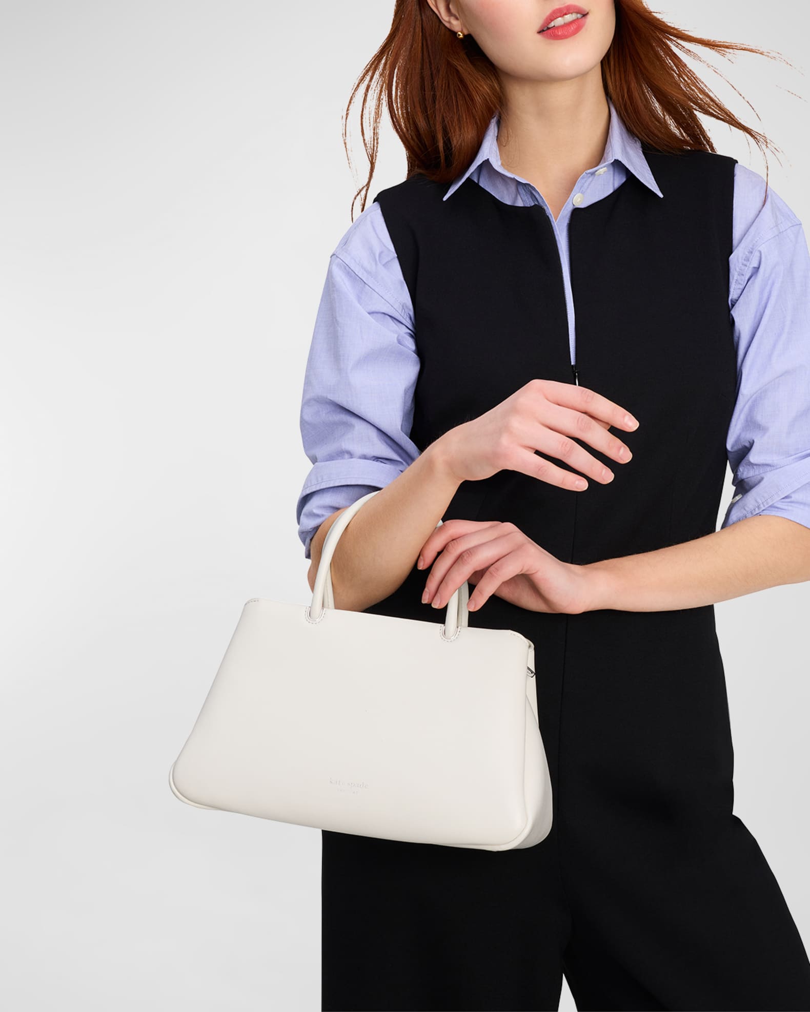 grace leather top handle bag