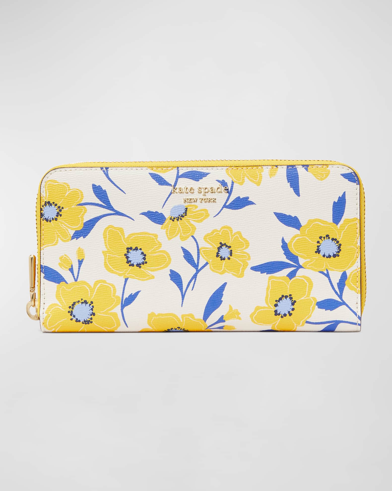 kate spade new york morgan sunshine floral printed continental wallet Neiman Marcus