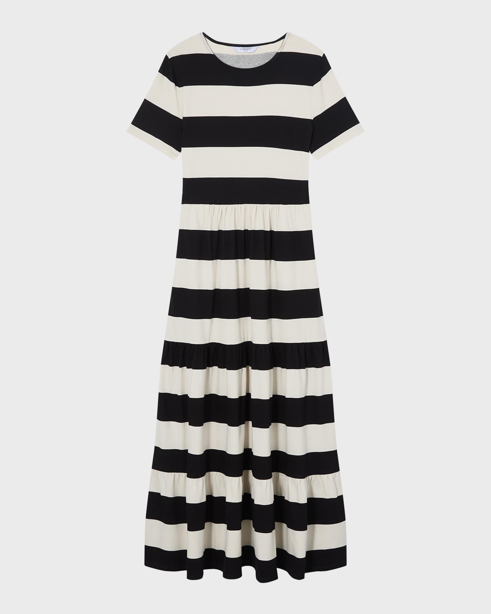 LK Bennett Leigh Striped Cotton Jersey Maxi Dress