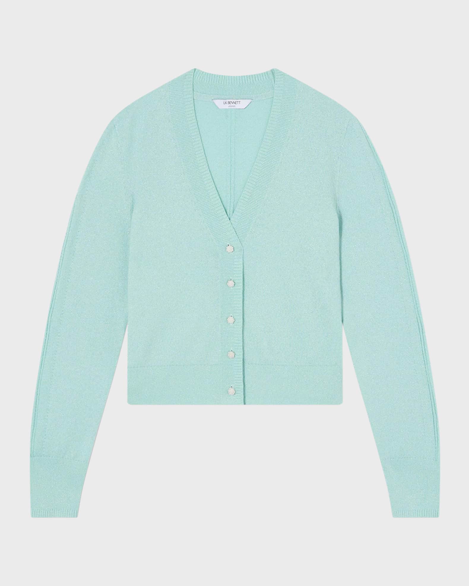 LK Bennett Coco Button-Down Shimmer Caridgan