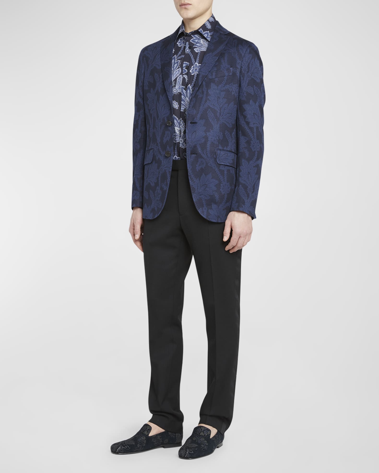 ジャケット ETRO Embroidered stretch jersey blazer COTTON JERSEY BLAZER | Jackets | ETRO