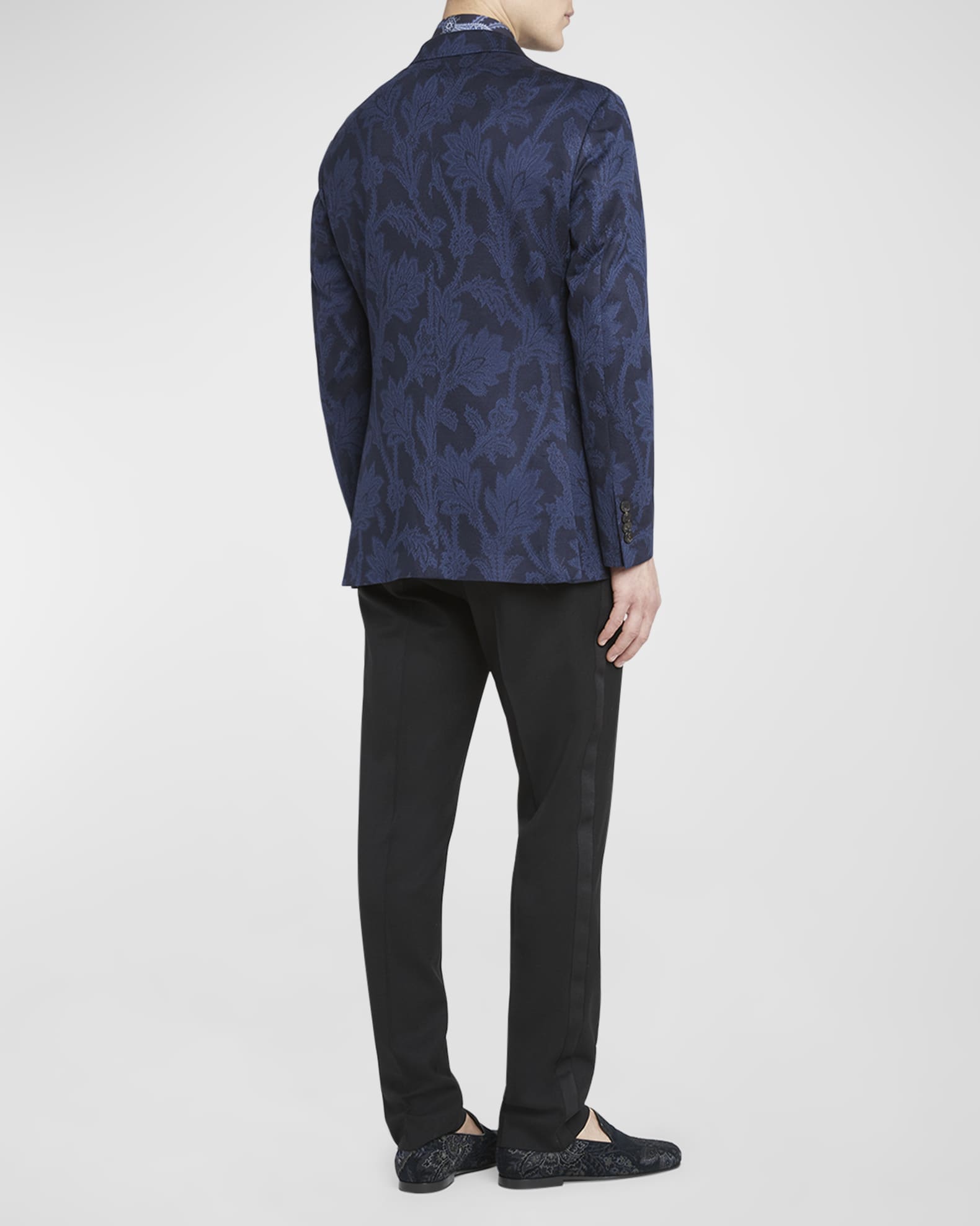 【関税&送料込】Etro Embroidered Stretch Jersey Blazer ETRO Jacquard-knit blazer | NET-A-PORTER