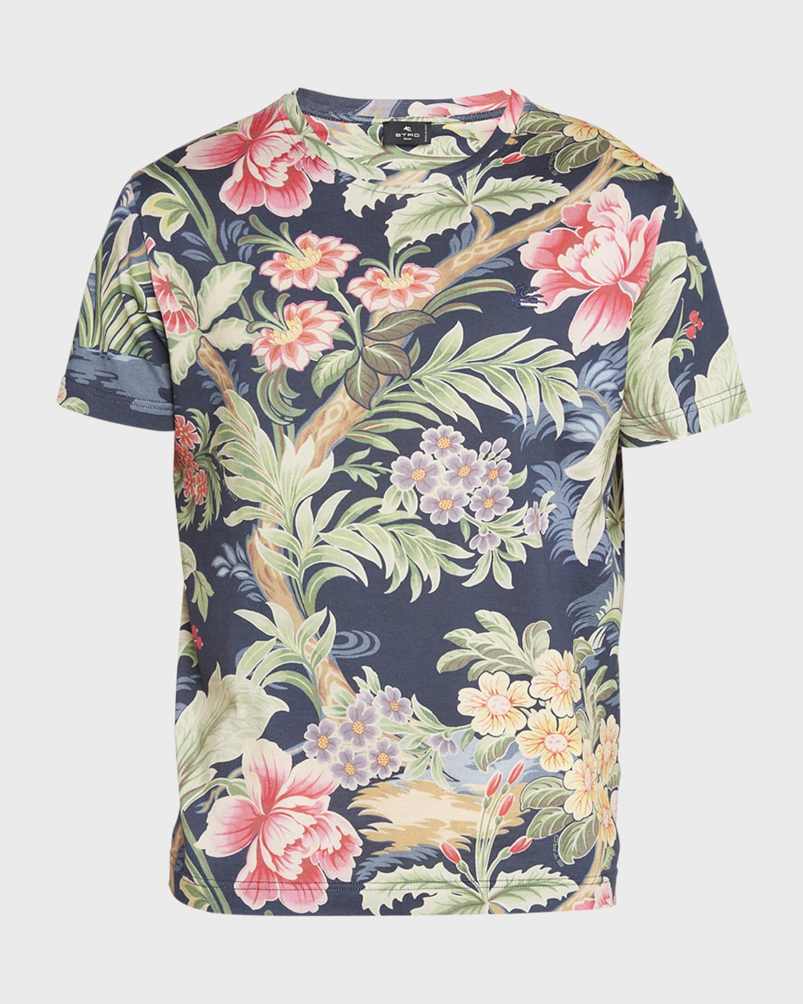 ETRO floral-print cotton blouse - Blue