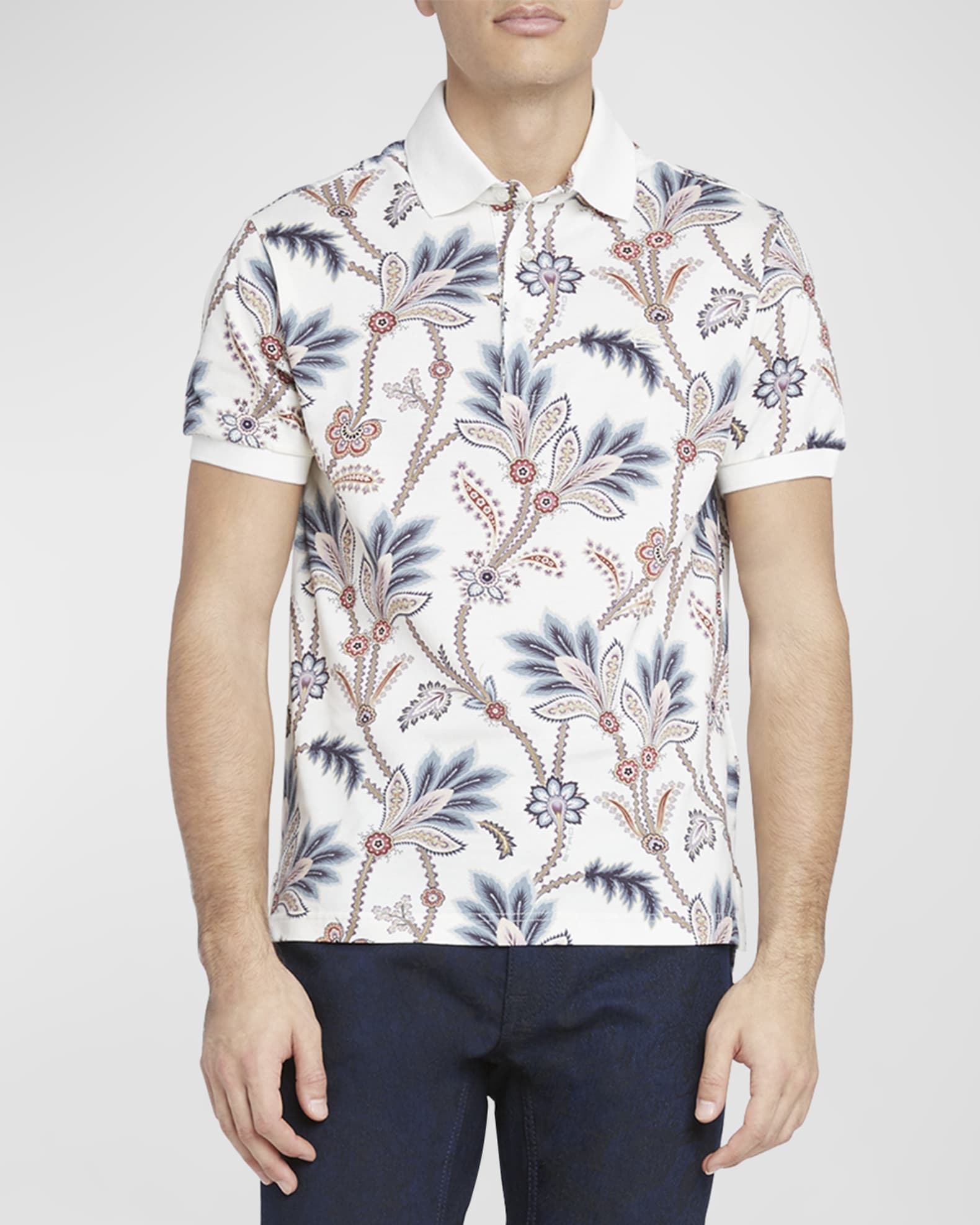 Men s Paisley Print Polo Shirt