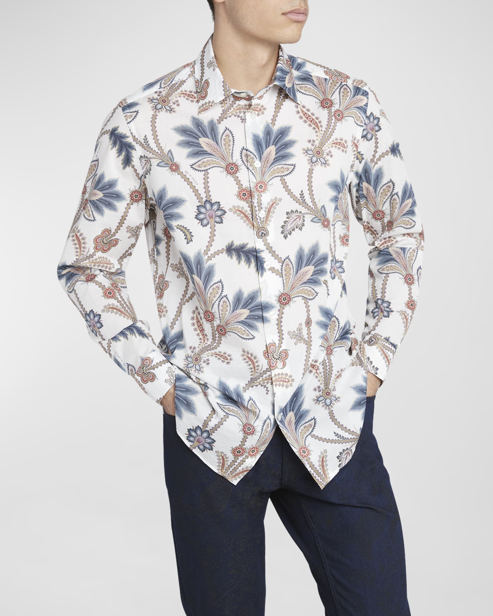 Etro Men's Paisley Dress Shirt Neiman Marcus