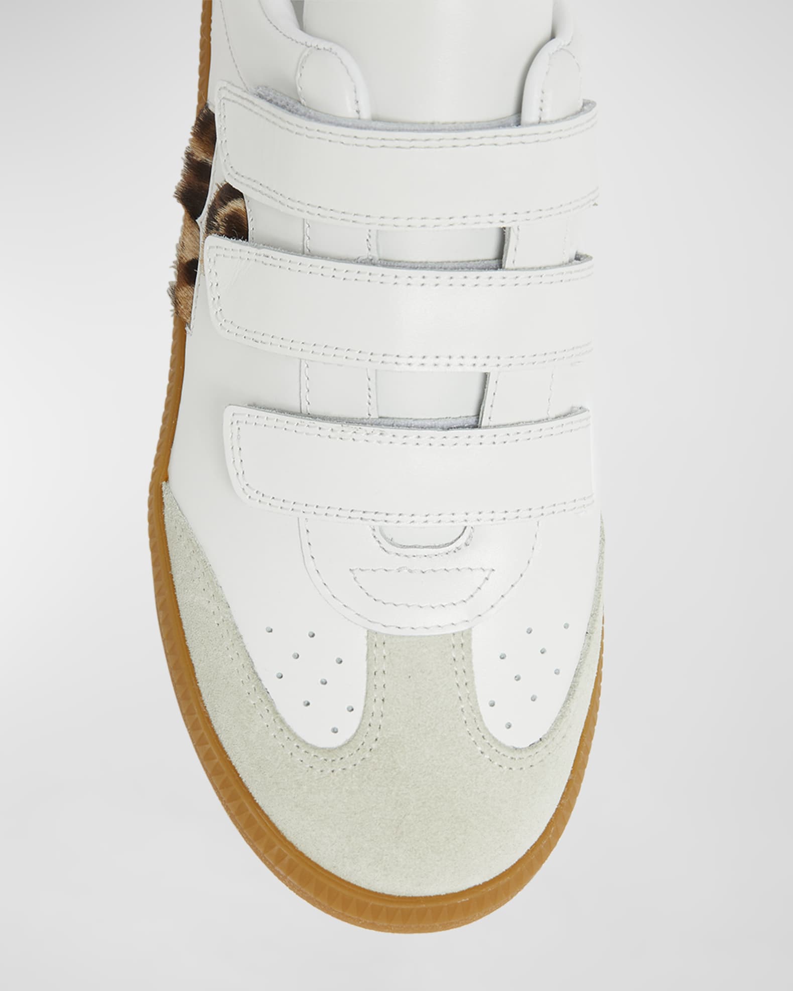 Beth Leopard Mixed Leather Sneakers