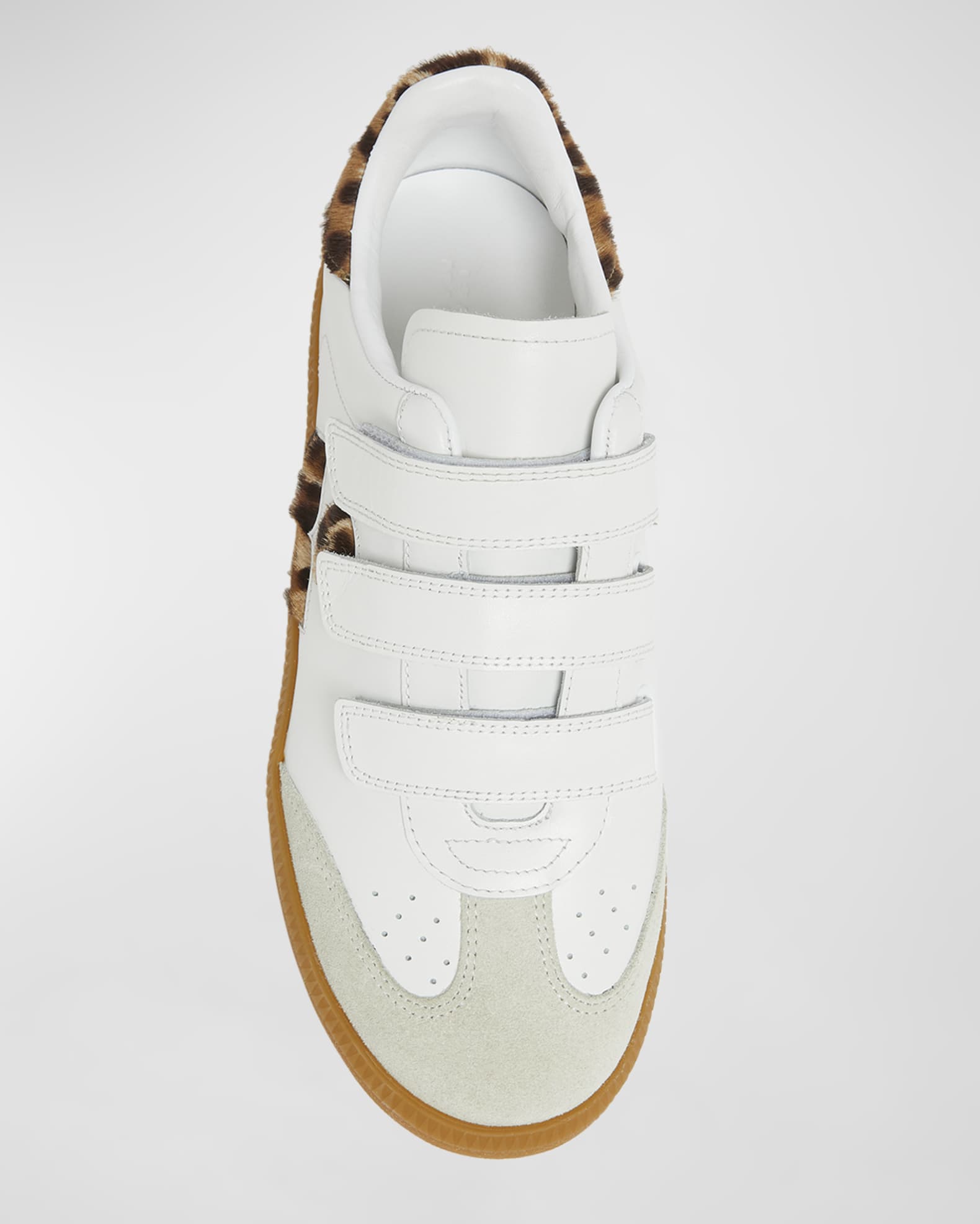 Isabel Marant Beth Leopard Mixed Leather Sneakers Neiman Marcus