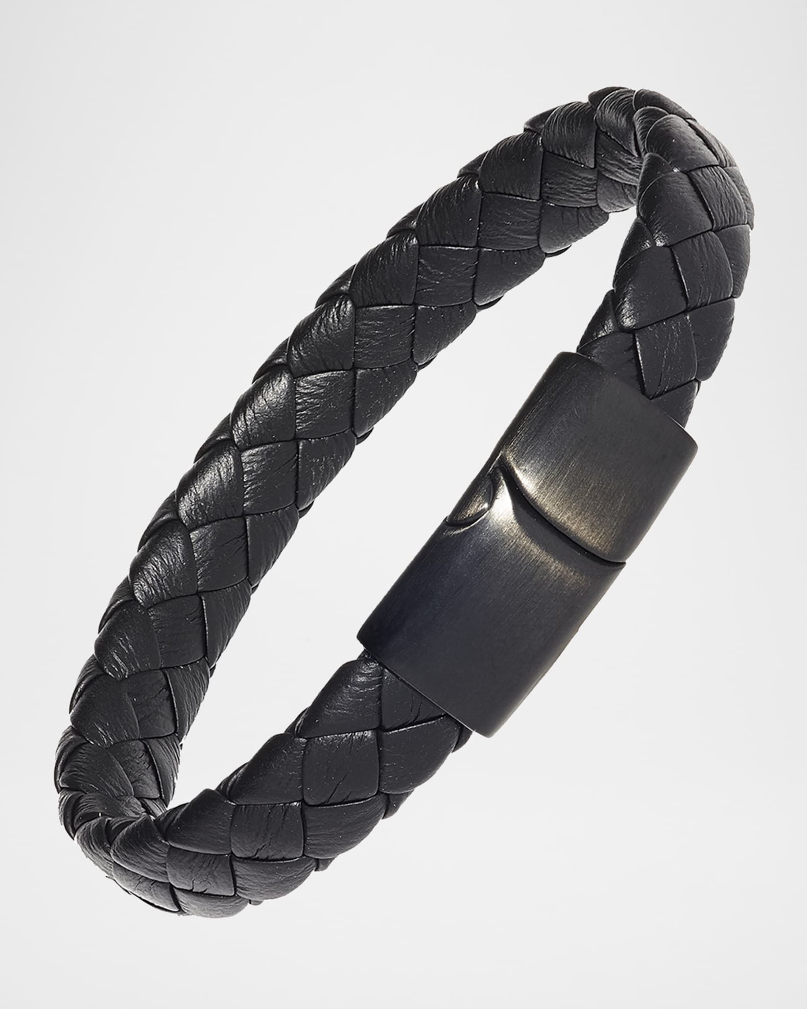 Link Up Men's Braided Leather Bracelet Neiman Marcus