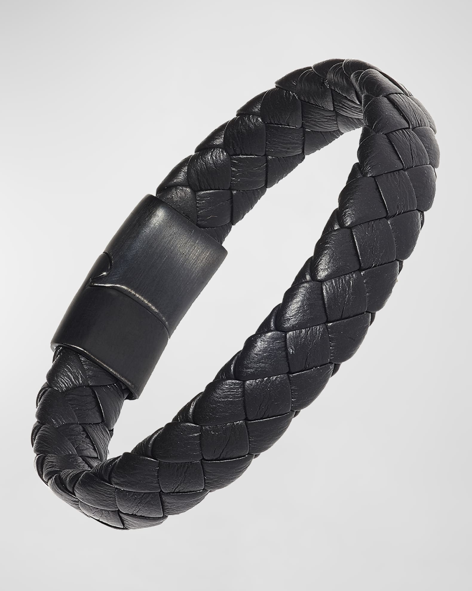 Link Up Men's Braided Leather Bracelet Neiman Marcus