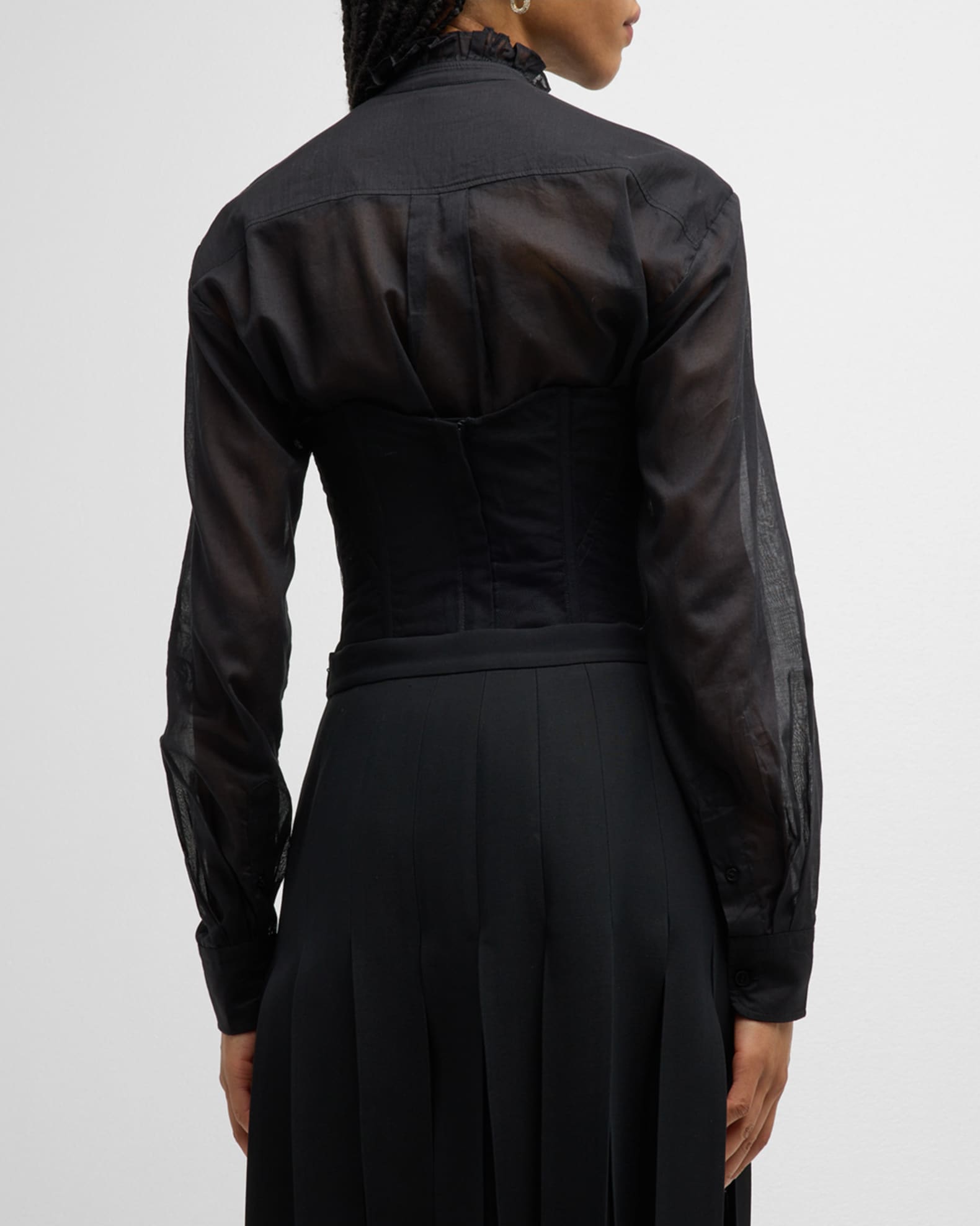 Simone Rocha Embellished Lace-Up Tulle Corset | Neiman Marcus