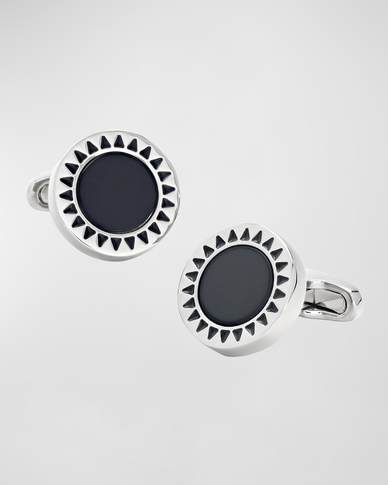 Link Up Men's Round Enamel Sunburst Cufflinks Neiman Marcus