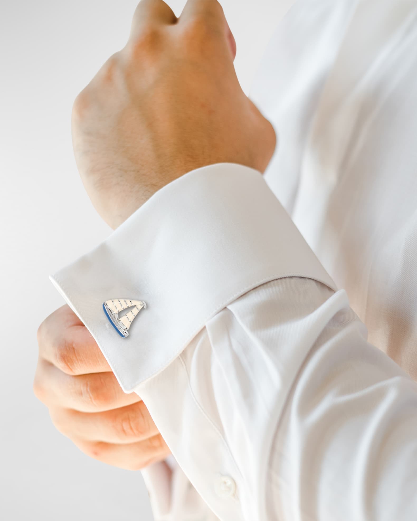 Men's Enamel Sailboat Cufflinks 1