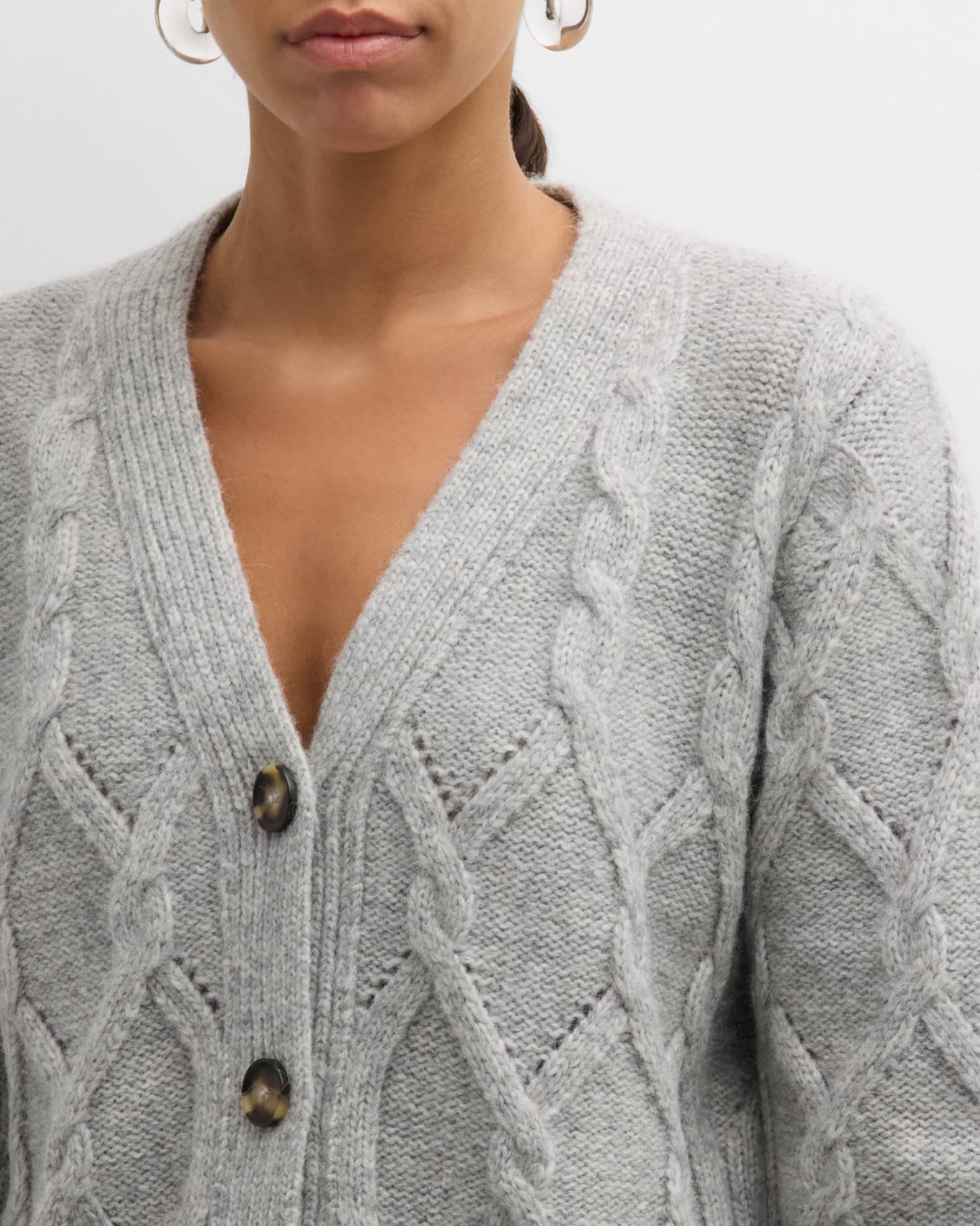 ELEVEN SIX Fara Cable Knit Cardigan Sweater | Neiman Marcus