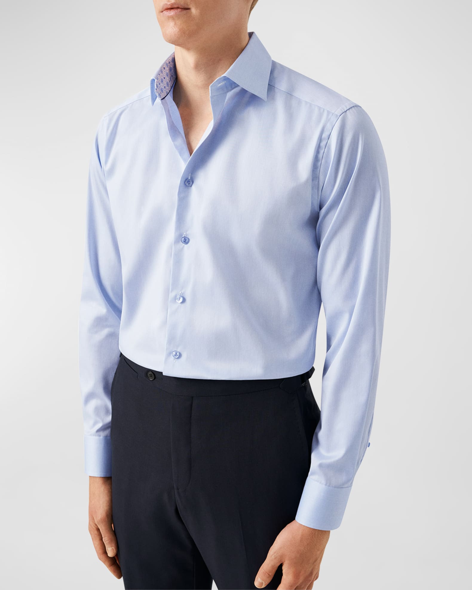 Men's Signature Twill Contemporary-Fit Dress Shirt 1