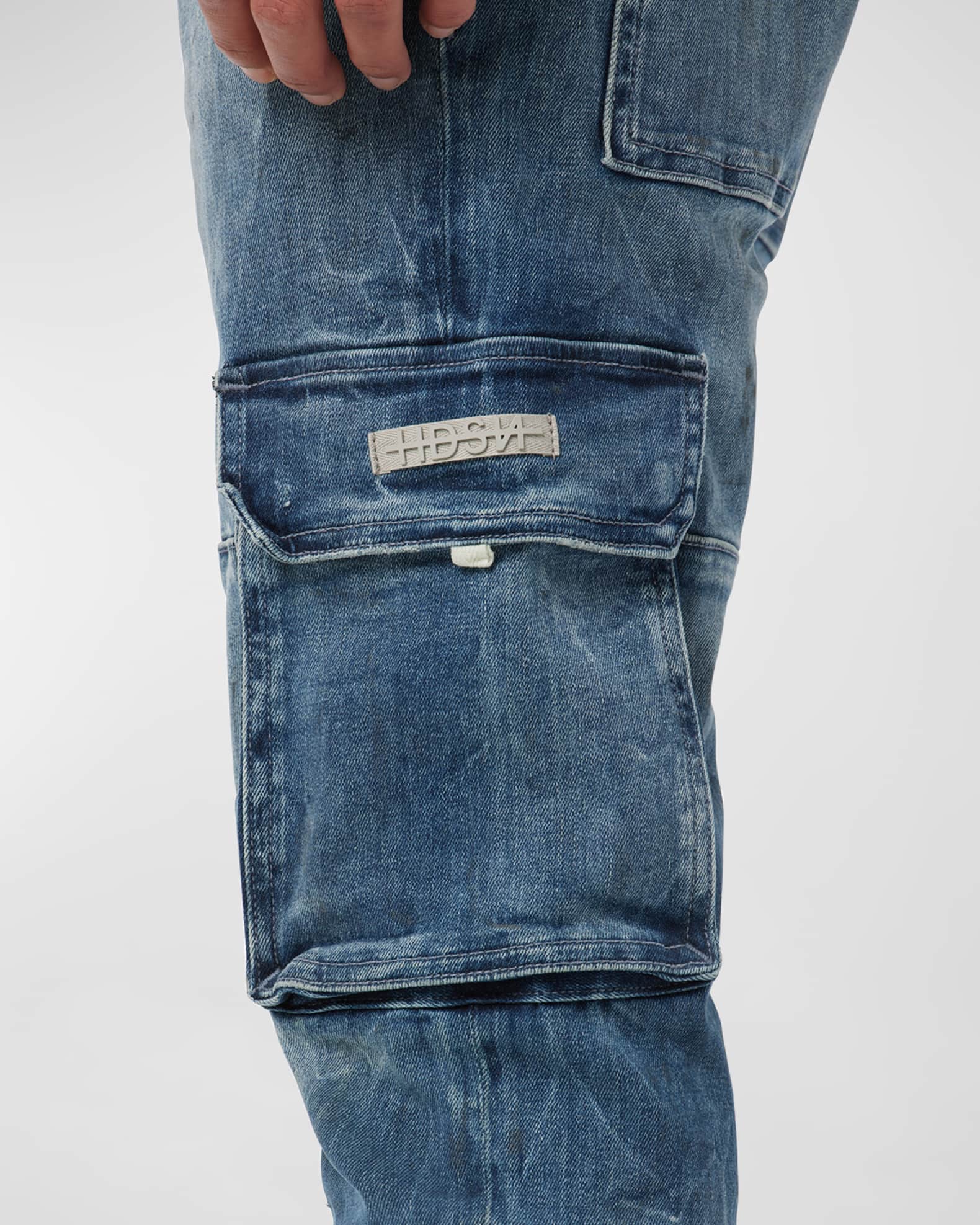 Skinny denim cargo pants online