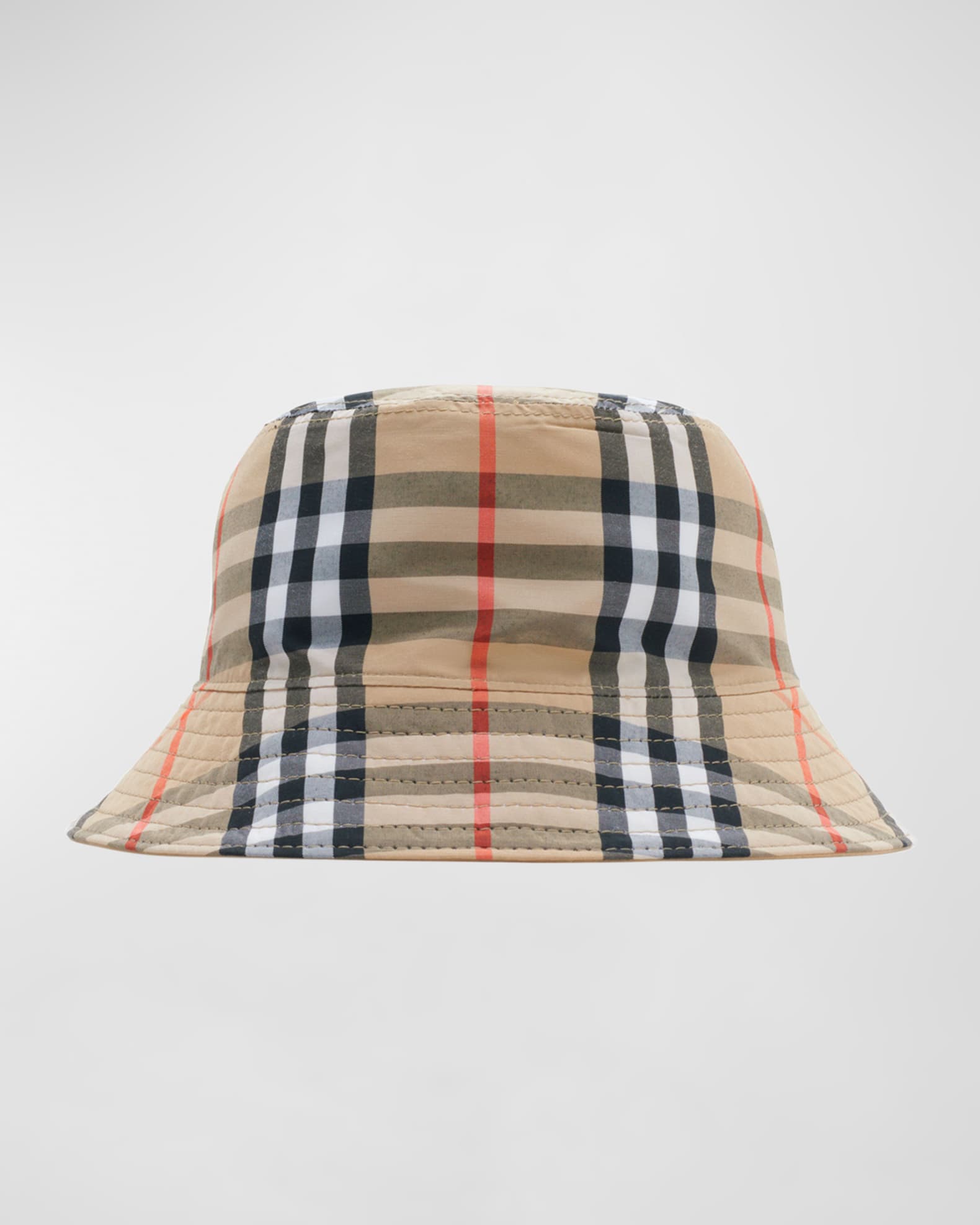 【BURBERRY】 男女兼用 Linen check Bucket Hat Burberry Check Bucket Hat | Saks Fifth Avenue