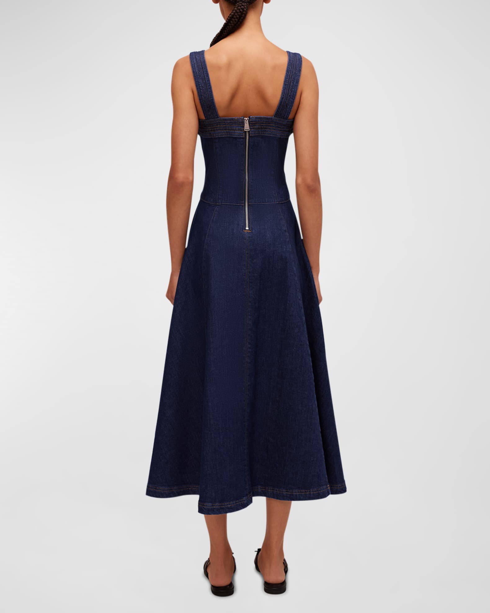 Simkhai Women s Cici Belted Waist Denim Dress
