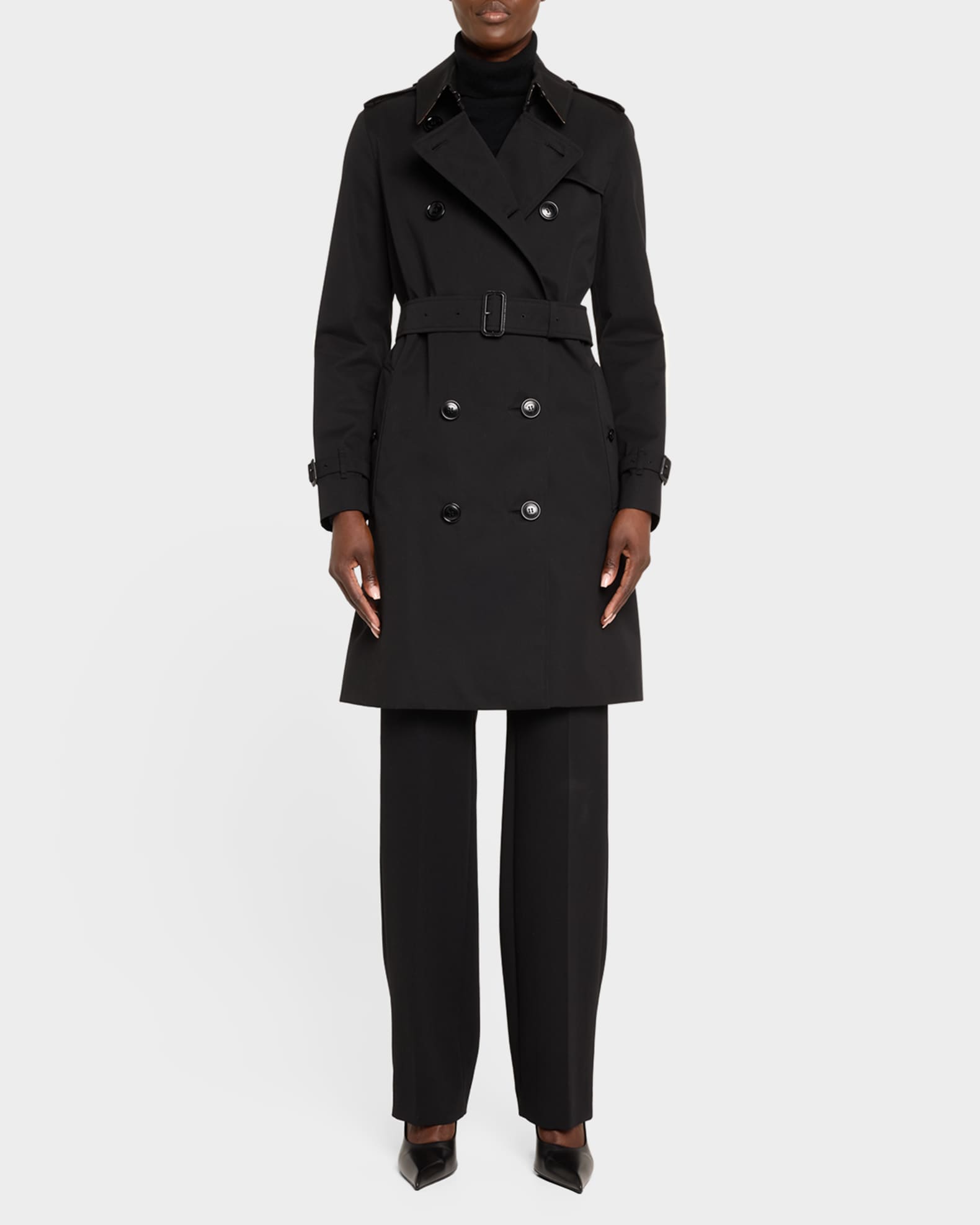 Burberry Kensington Belted Trench Coat | Neiman Marcus