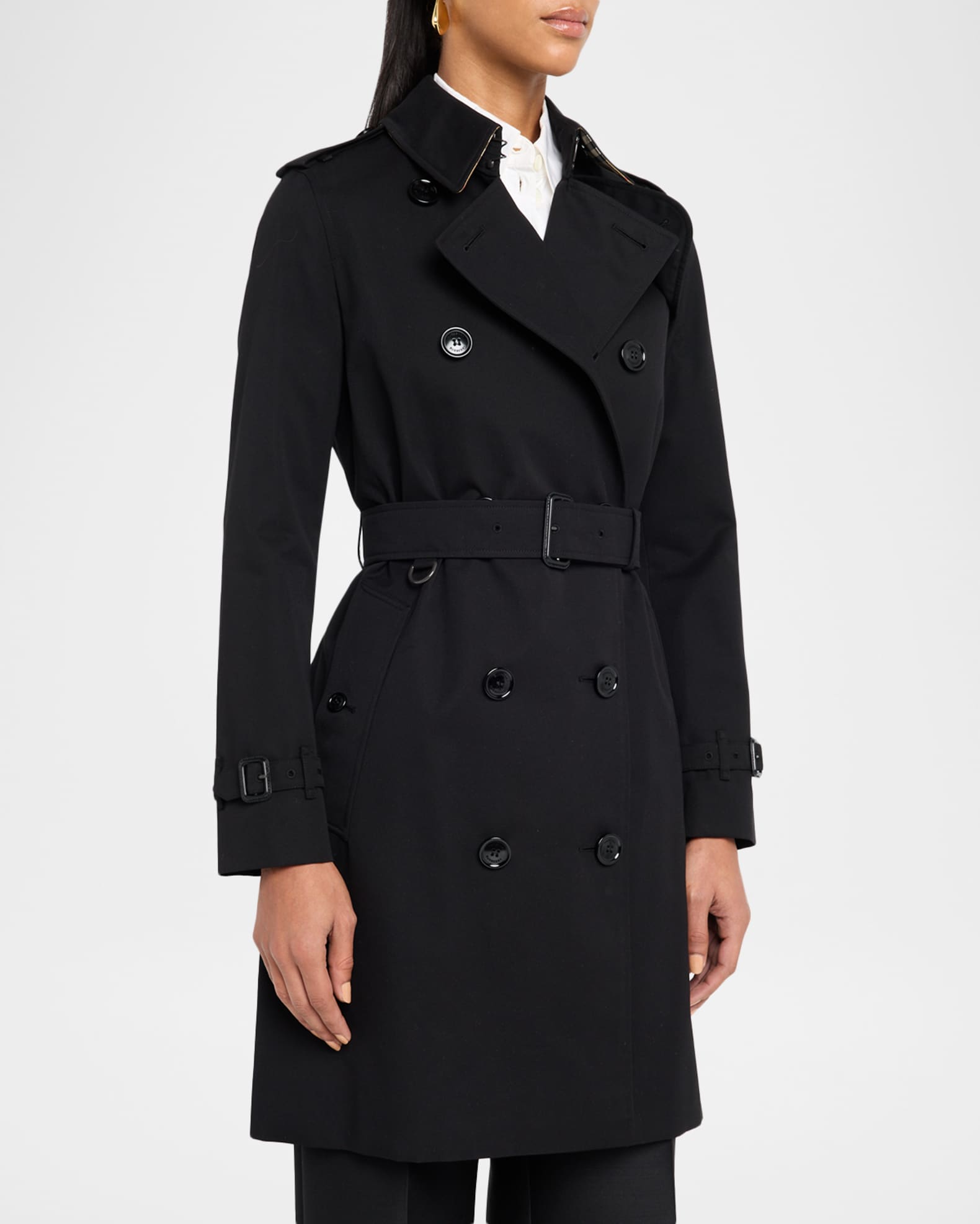 Burberry Kensington Belted Trench Coat | Neiman Marcus