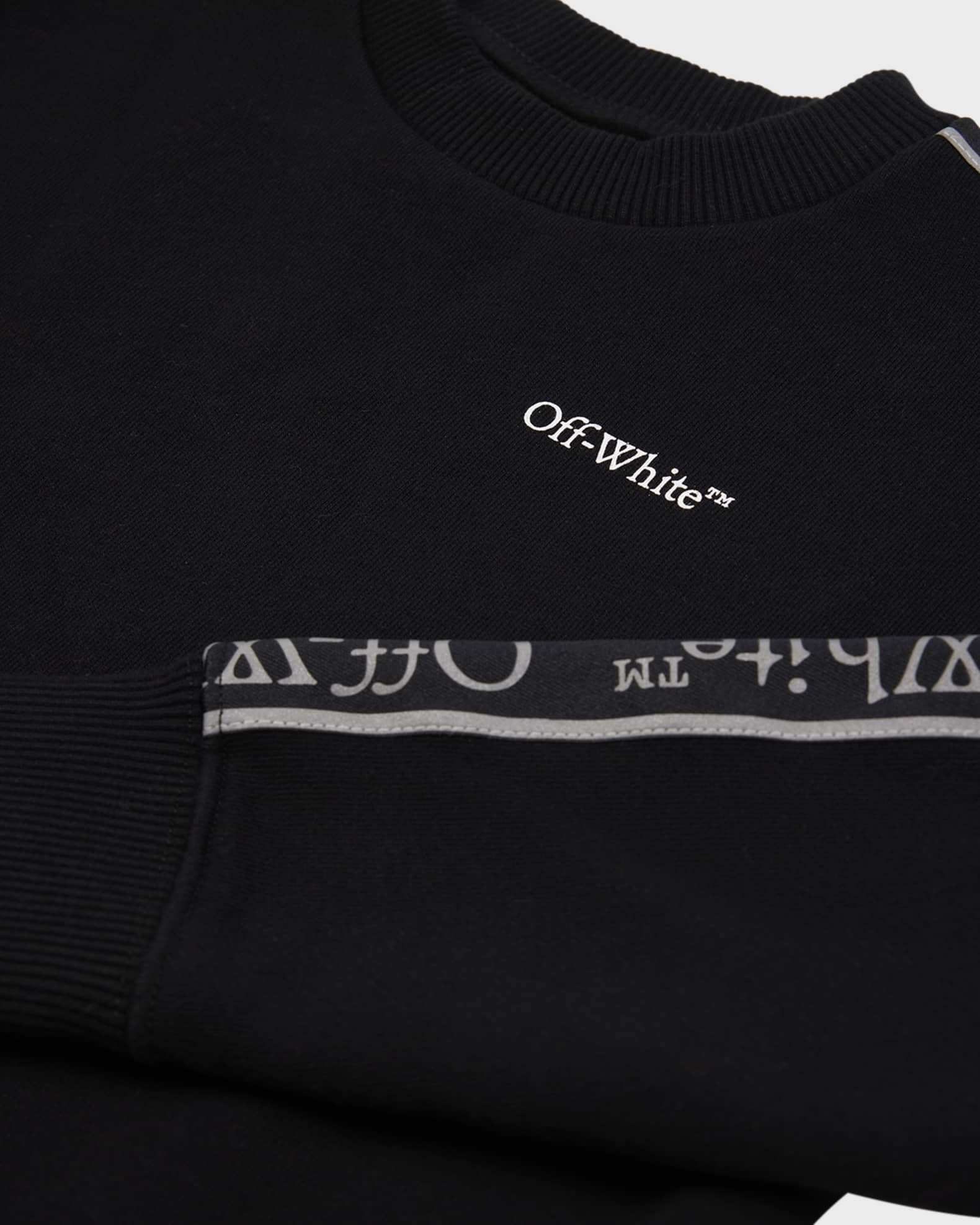 Logo tape crewneck sweatshirt shop