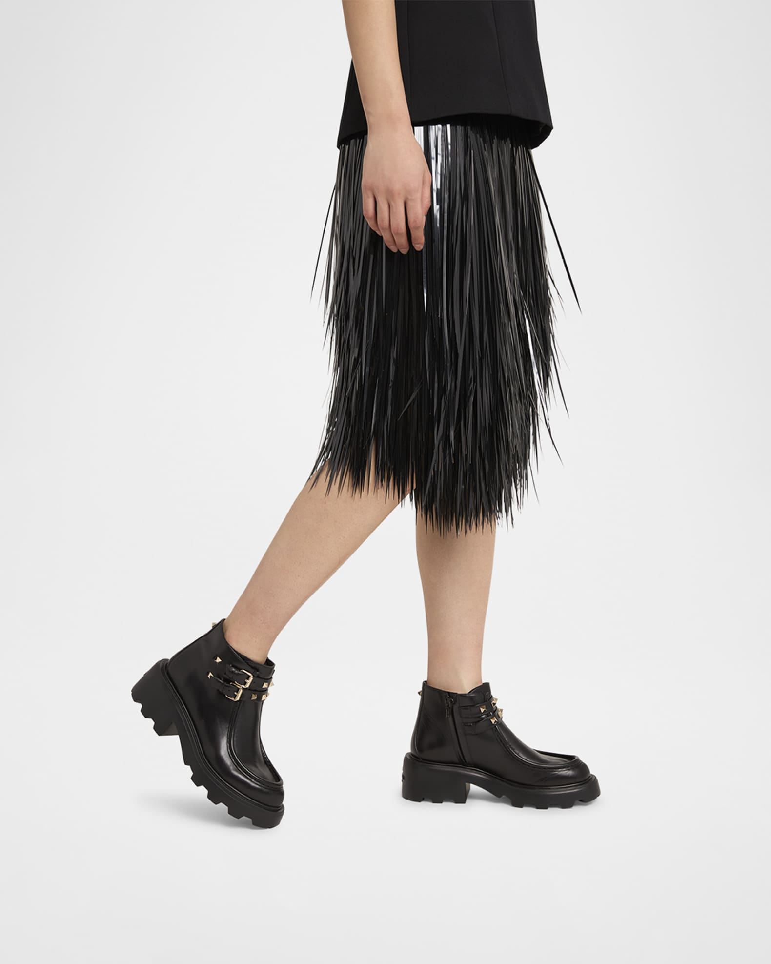 Valentino rockstud suede ankle boots cheap