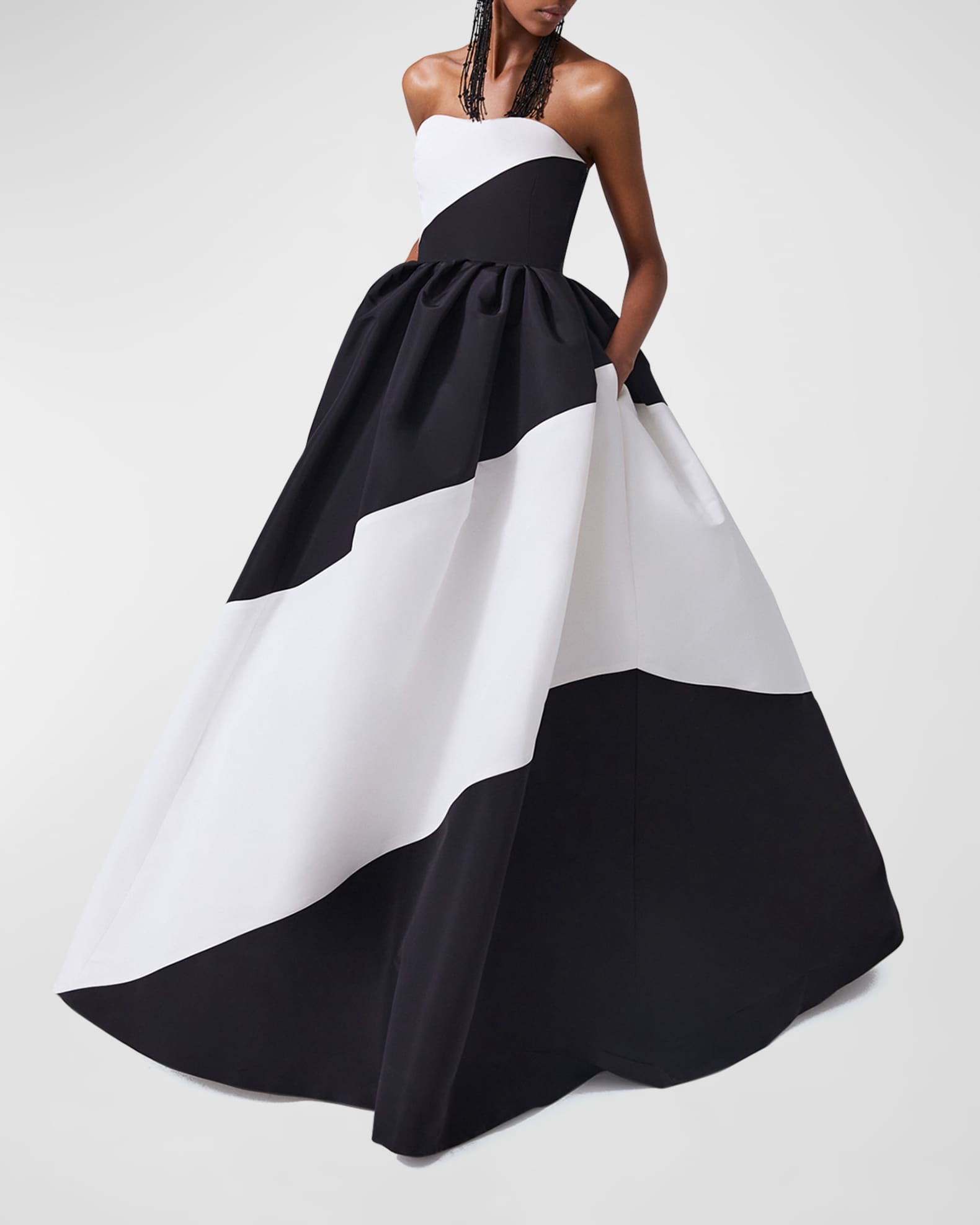 Carolina herrera black and white dress shop