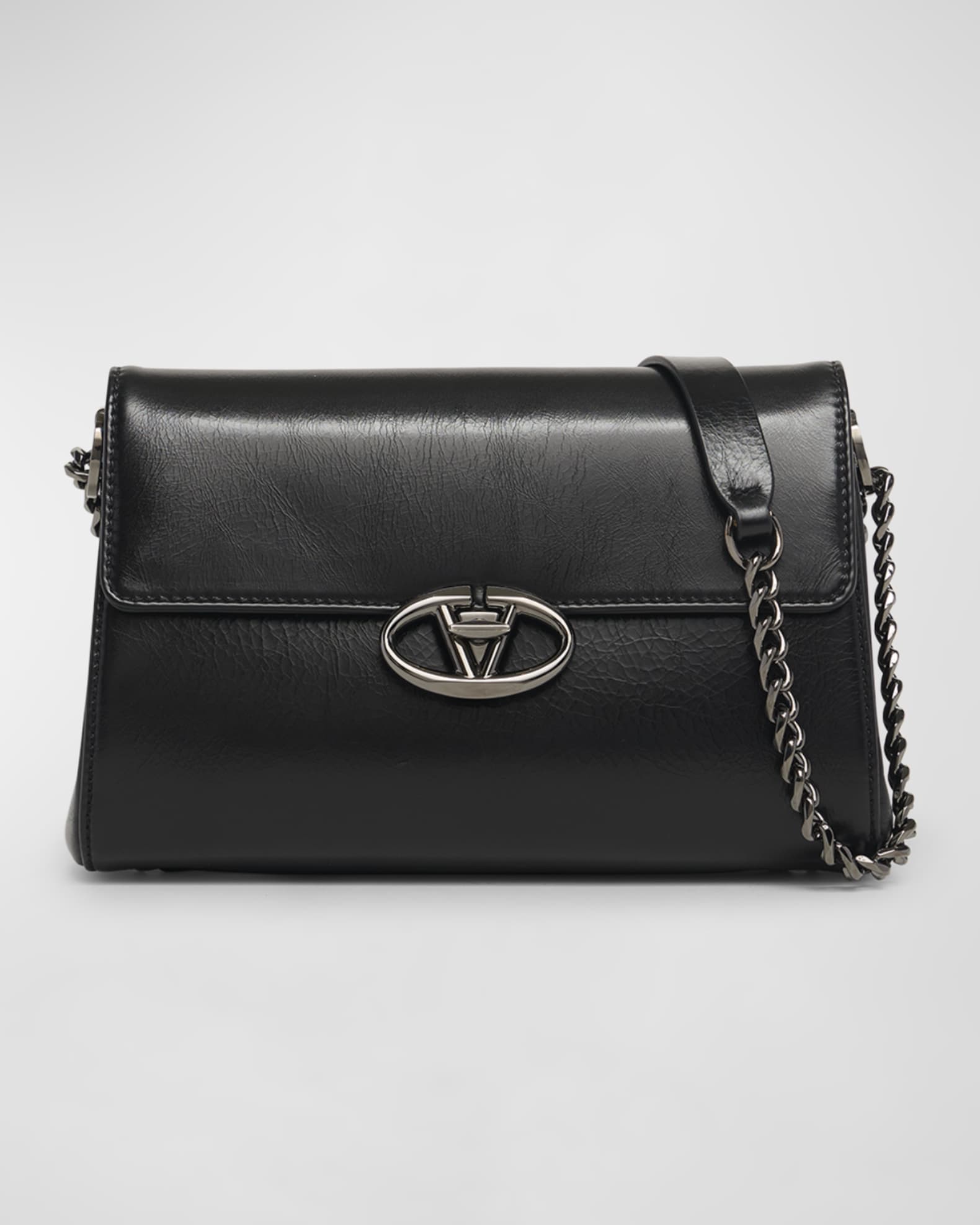 Valentino Garavani VLOGO Medium Leather Shoulder Bag Neiman Marcus