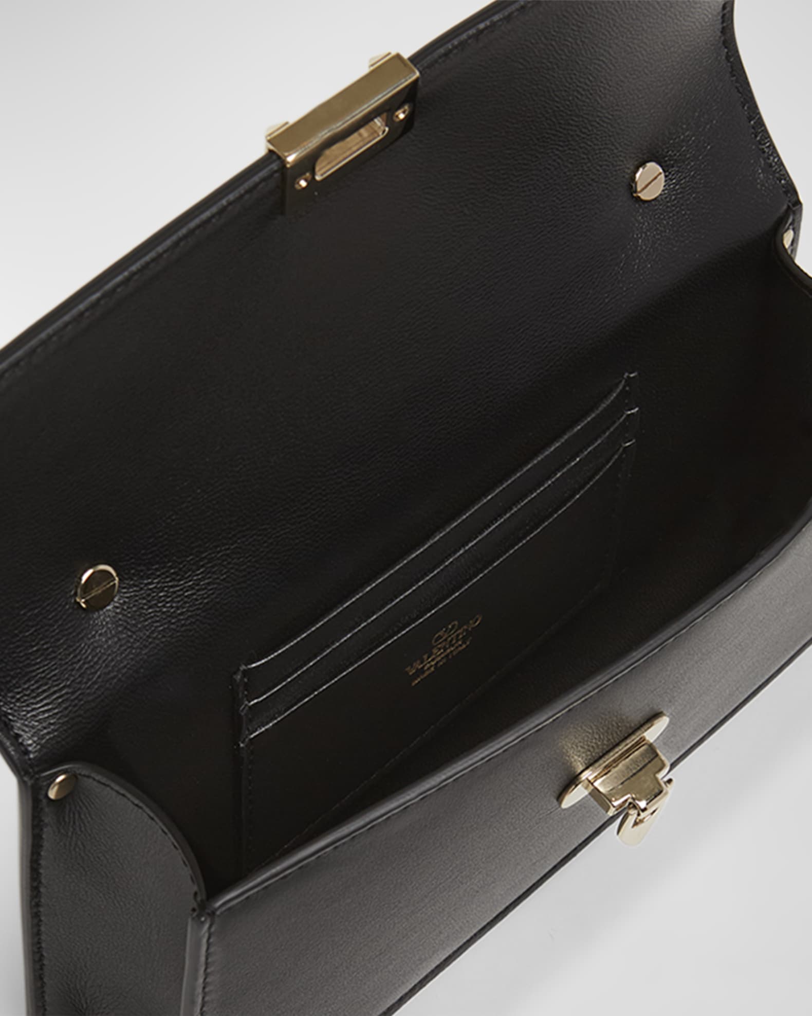 VALENTINO GARAVANI - トップハンドルバッグ Valentino Garavani Mini Rockstud Calfskin Top Handle Bag