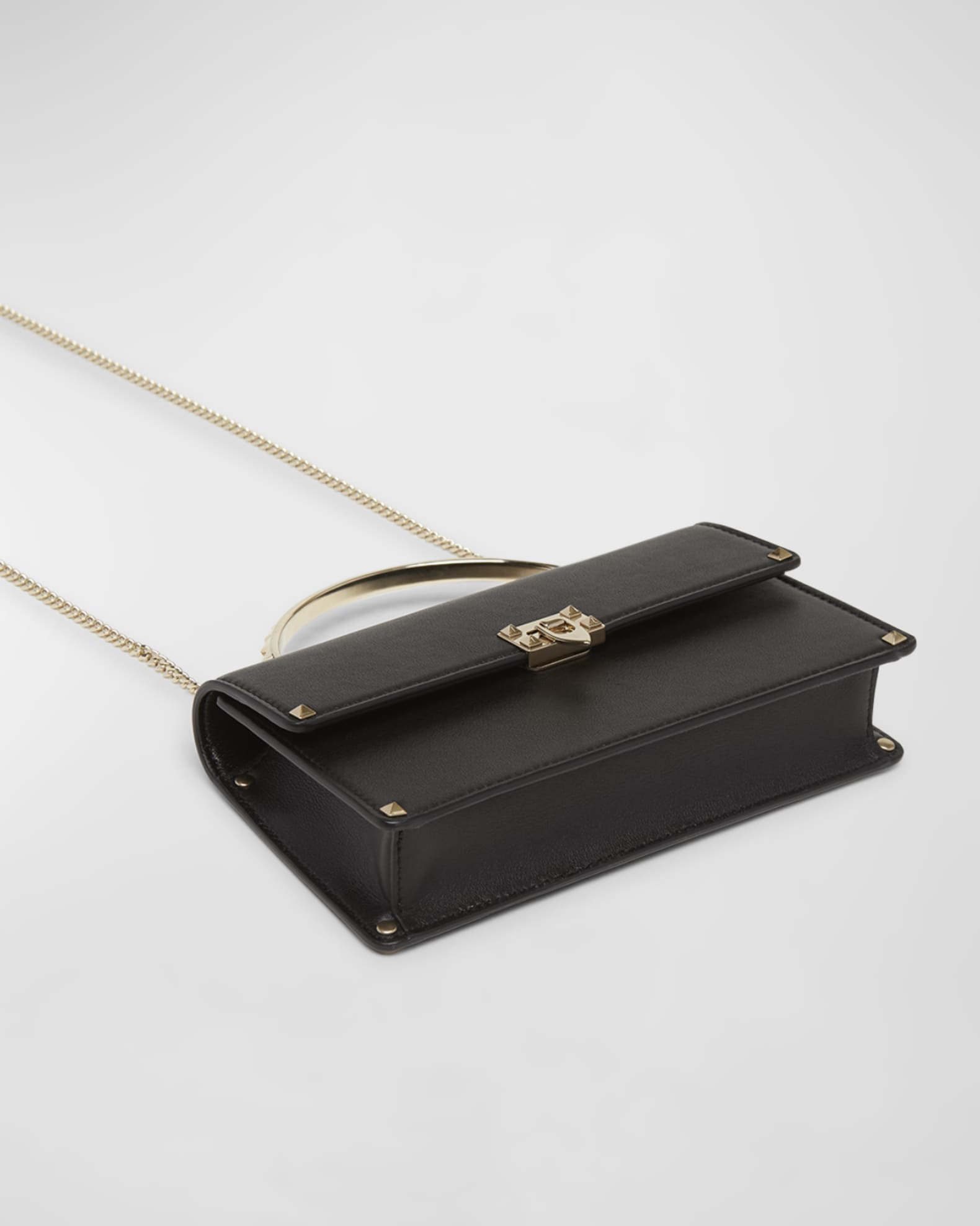 Mini Rockstuds Flap Leather Top-Handle Bag 1