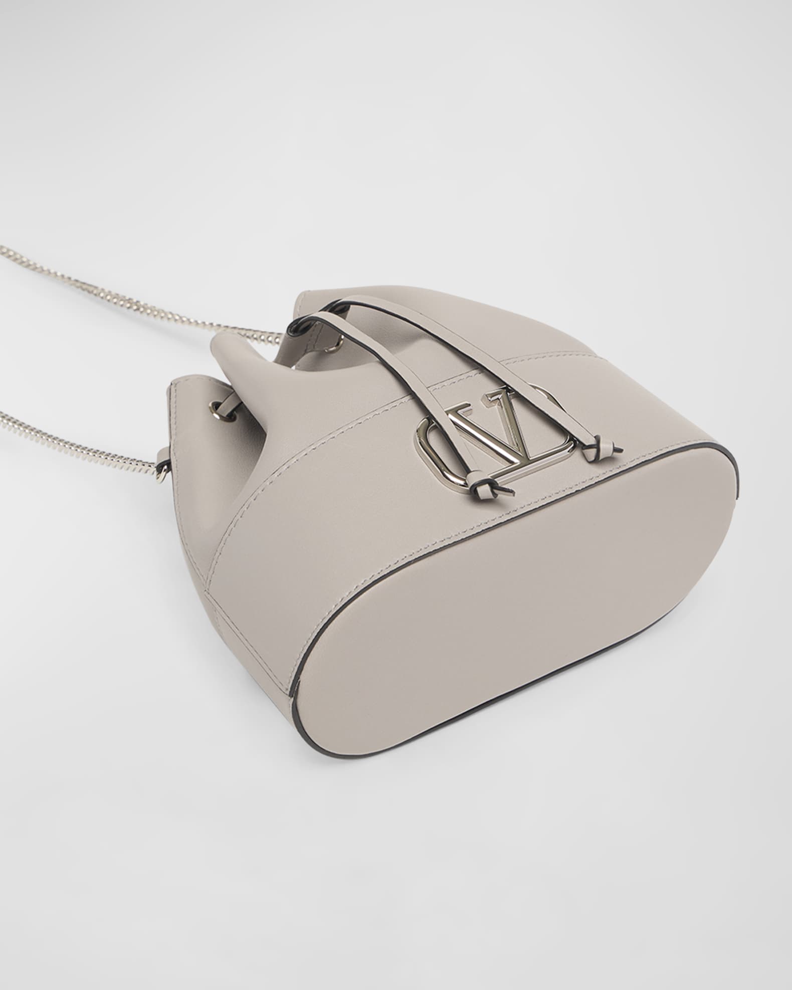 Valentino Garavani Mini VLOGO Drawstring Leather Bucket Bag Valentino Garavani Mini VLOGO Drawstring Leather Bucket Bag