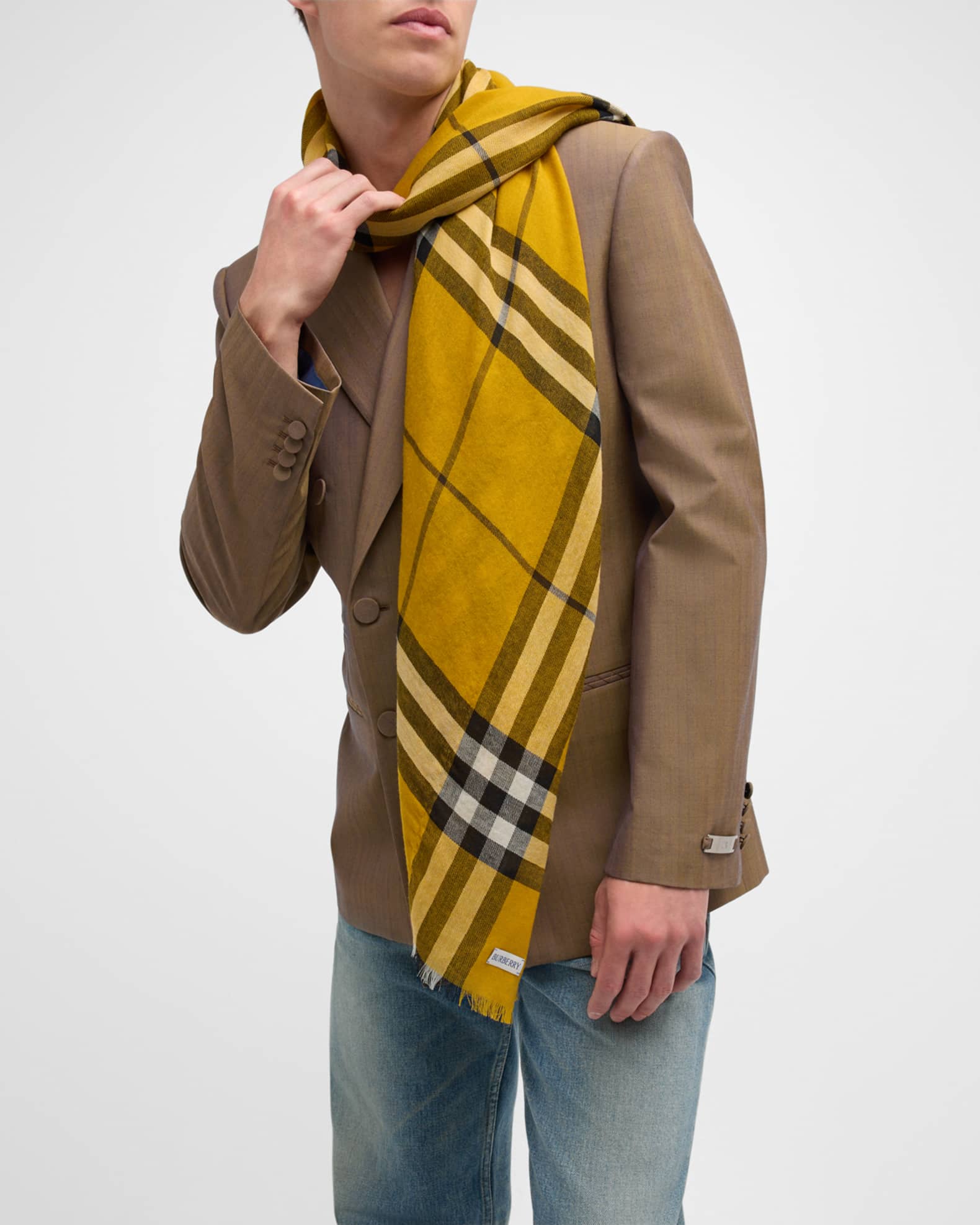 Burberry scarf mens yellow 2025
