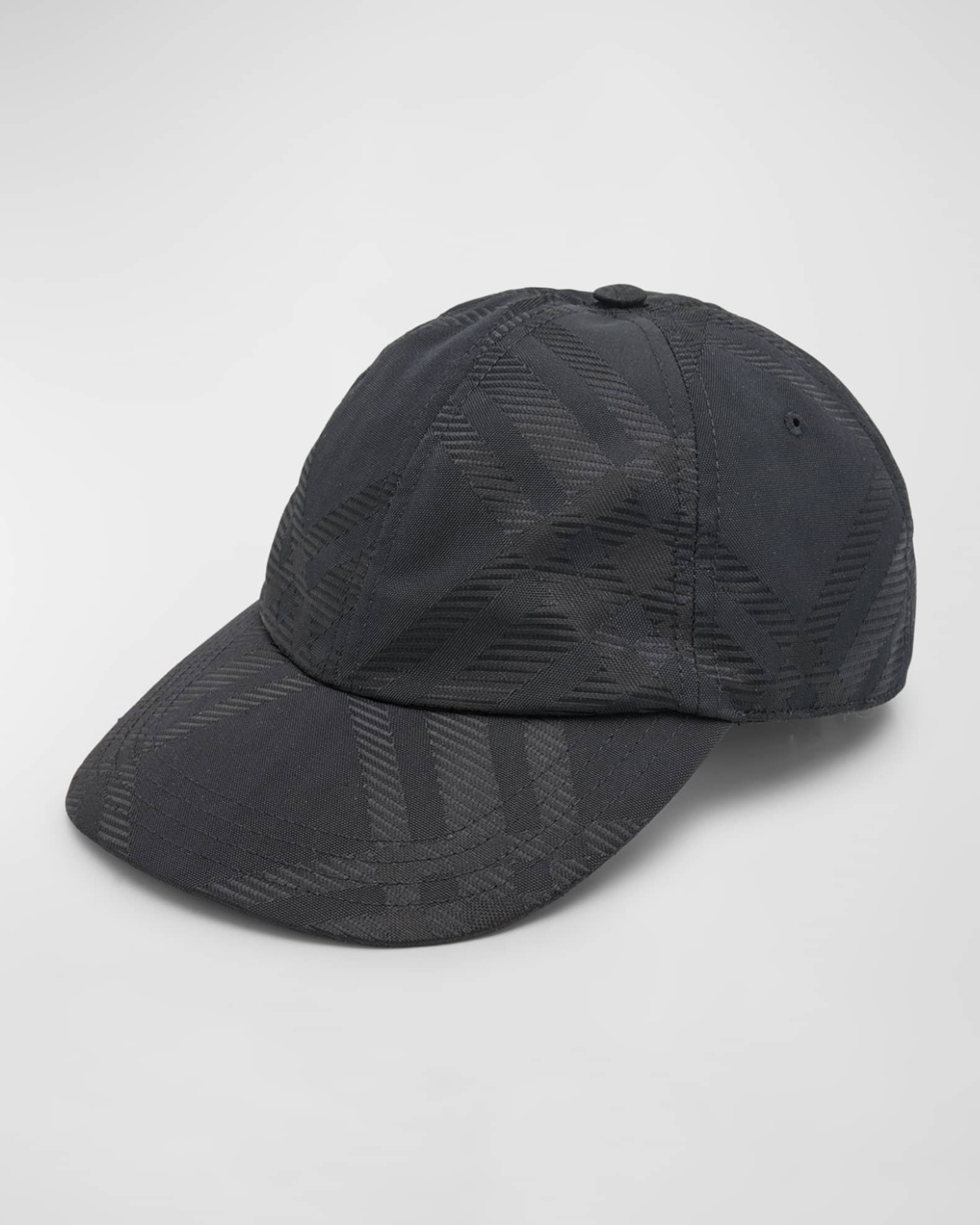 Burberry Men's Tonal Check Jacquard Baseball Cap Neiman Marcus