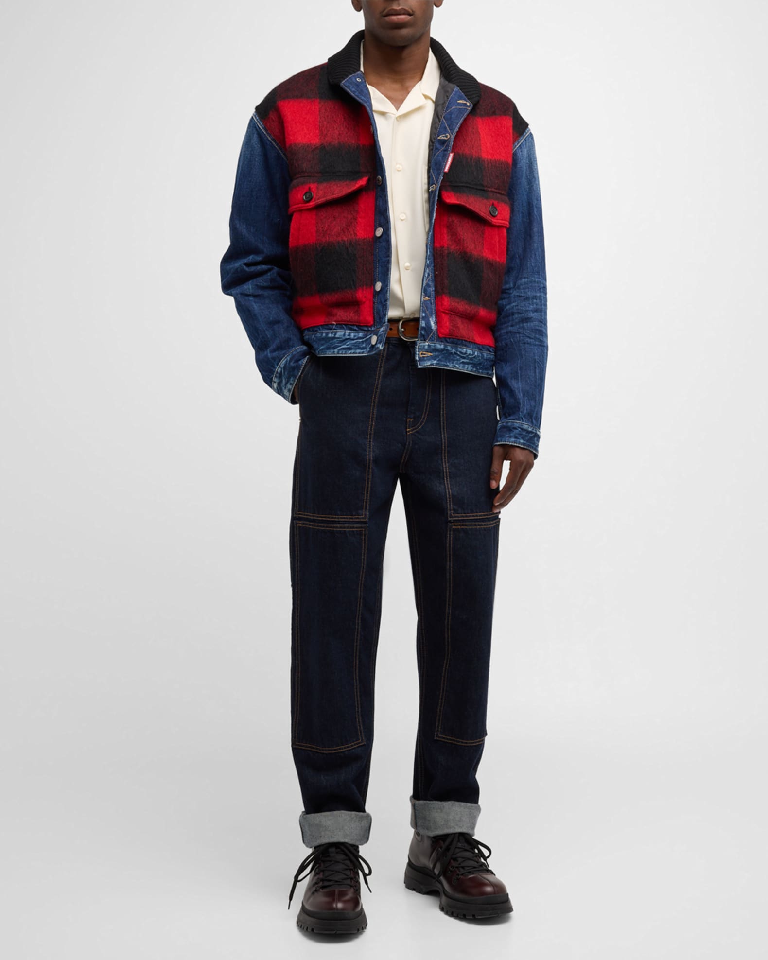 Neiman marcus jean jacket clearance