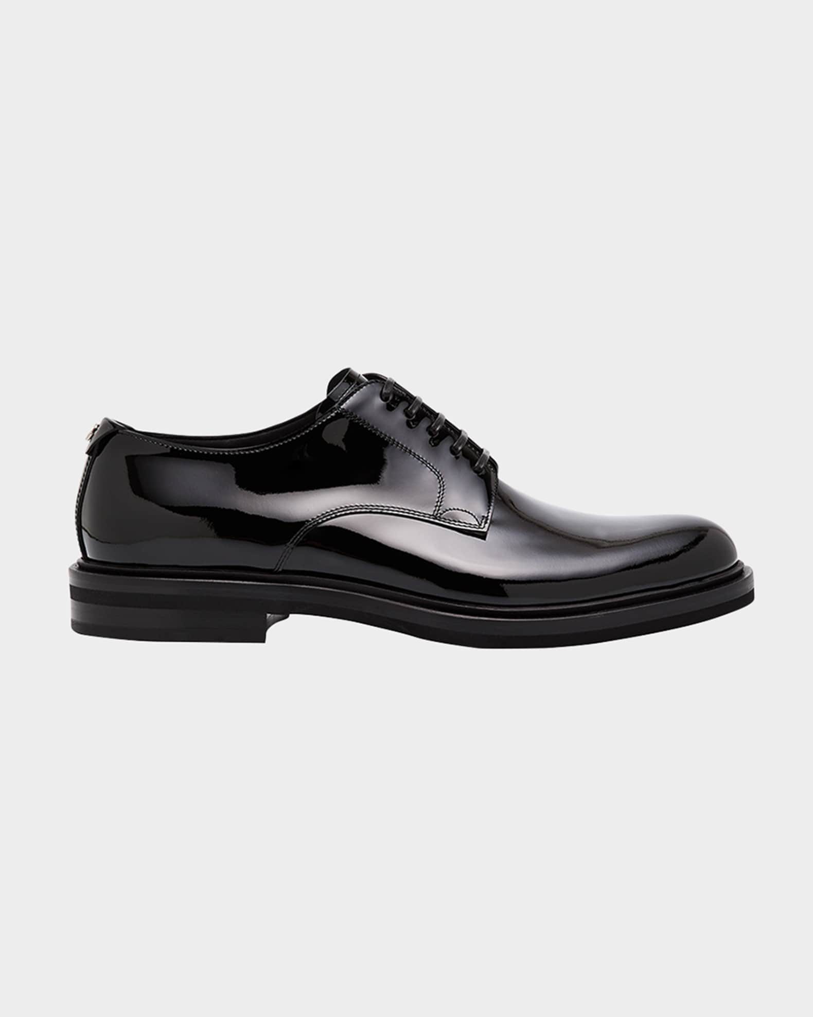 Men's Patent Leather Derby Shoes 0