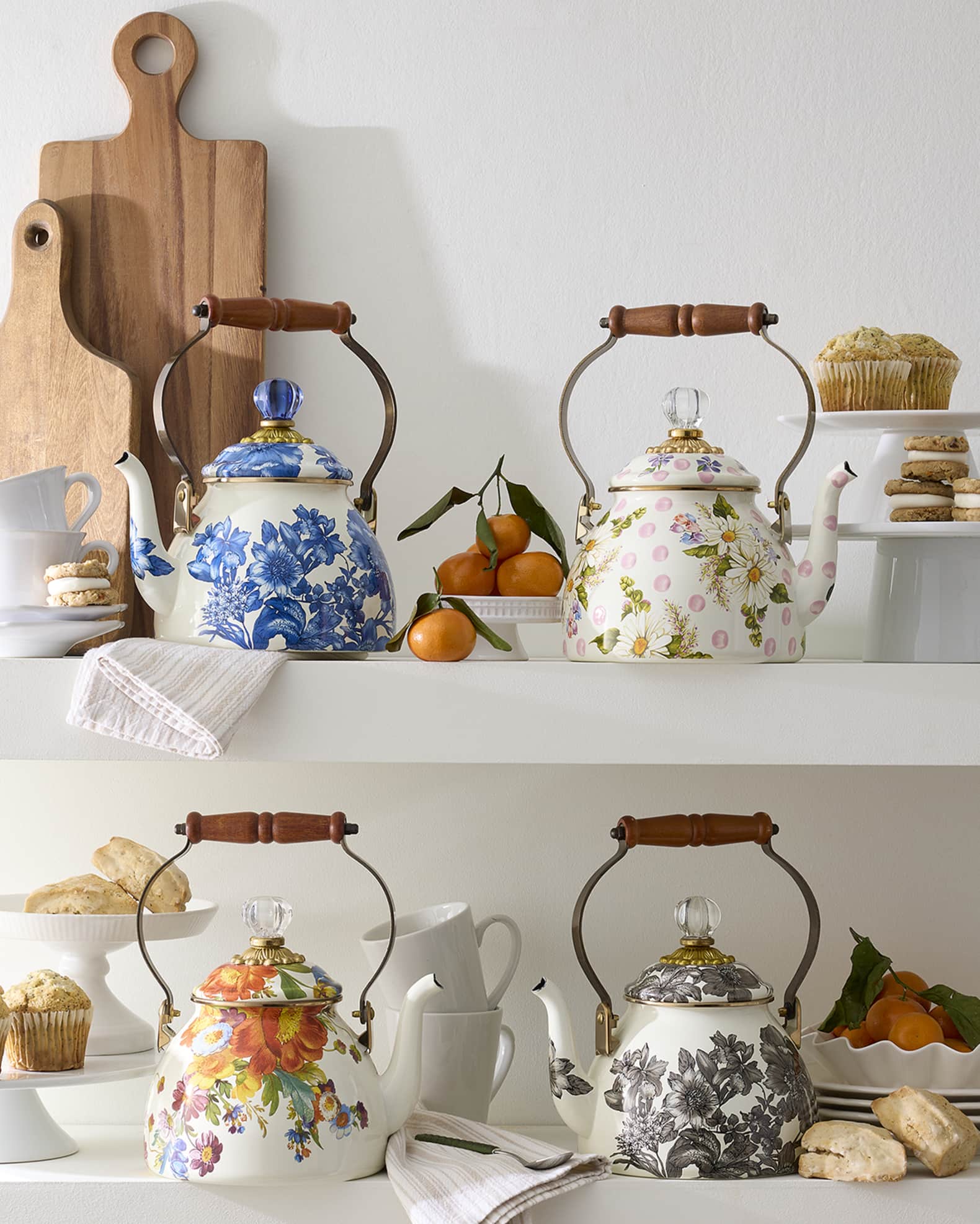 MacKenzie-Childs Sterling Check Tea Kettle, 2qt. | Horchow