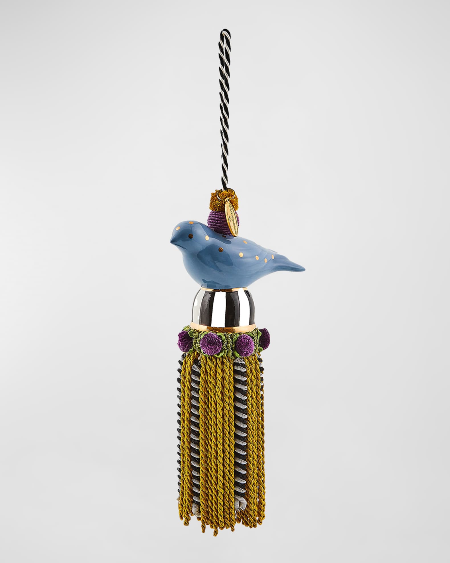 Bird Slate Ceramic Tassel 1