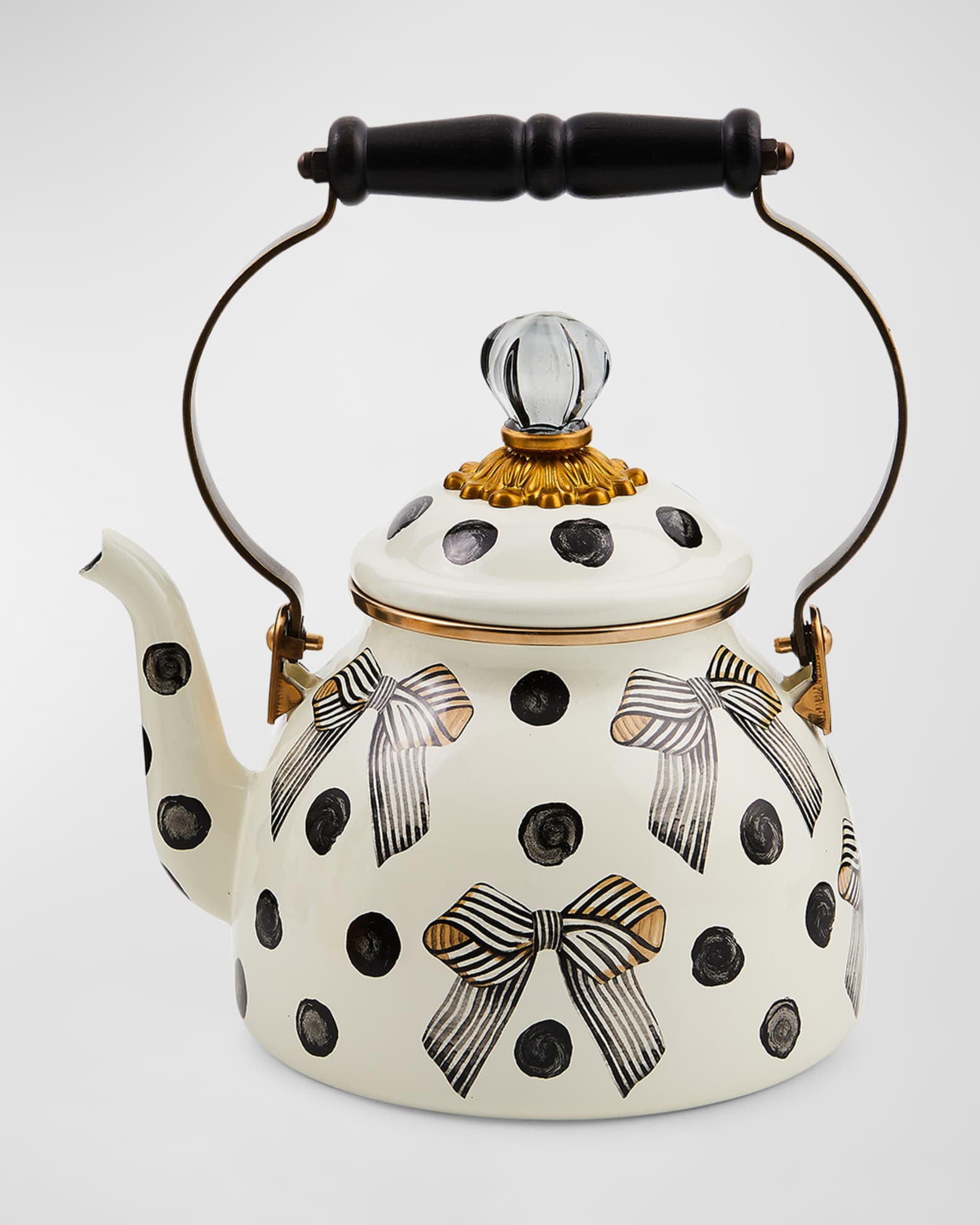 MacKenzie-Childs Pretty As A Bow 2-Quart Tea Kettle | Neiman Marcus