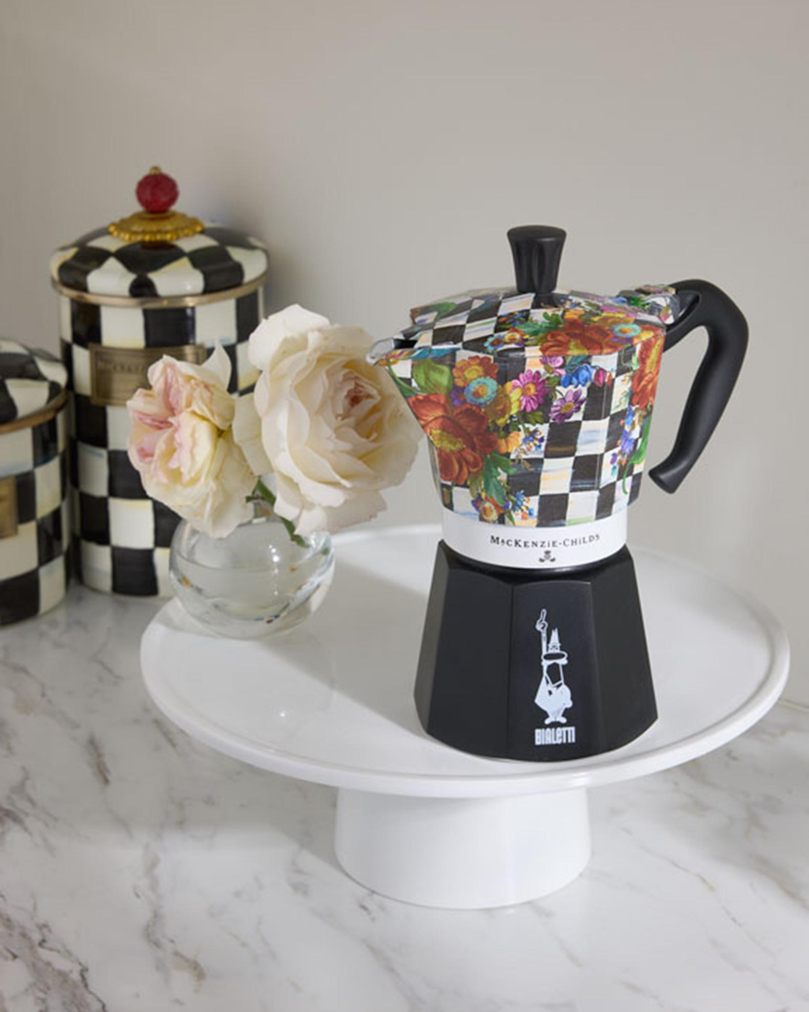MacKenzie-Childs x Bialetti Moka Express Courtly Flower Market
