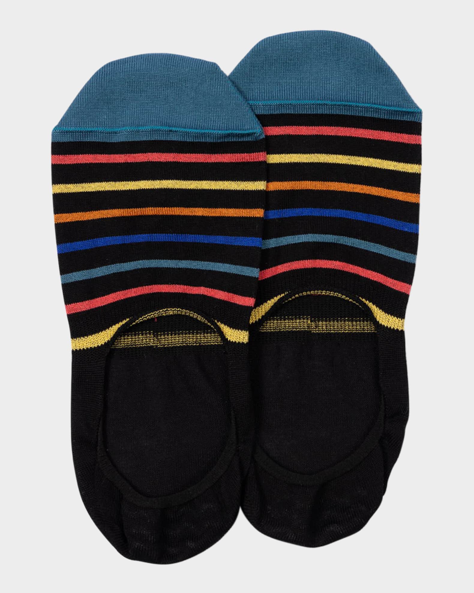 Men's Gilbert Stripe No-Show Socks 0