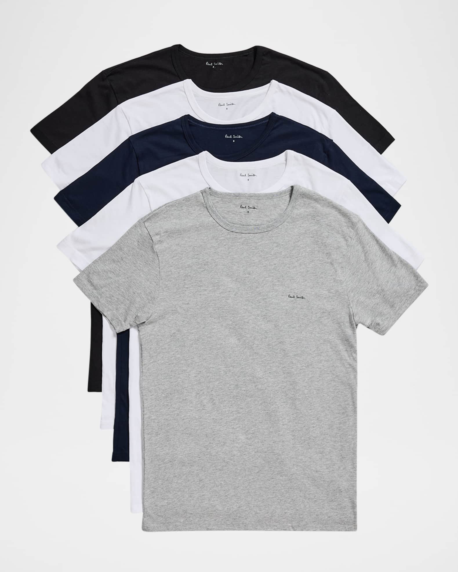 Men's 5-Pack Cotton Logo Crewneck T-Shirts 0