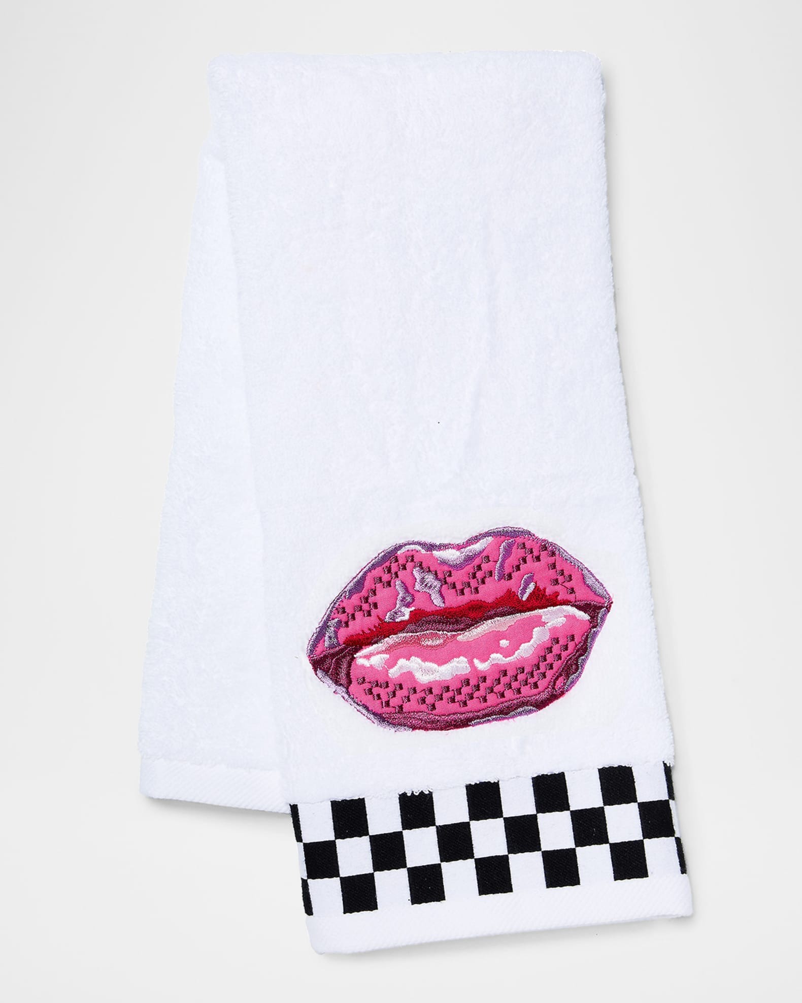 Pucker Up Check Hand Towel 0