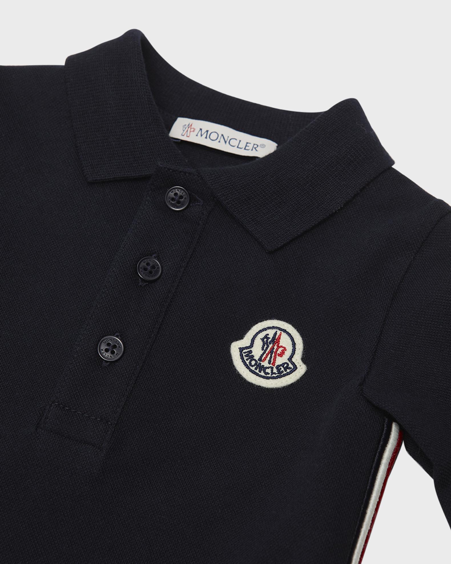 Moncler Boy's Logo-Print Polo Romper, Size Newborn-24M | Neiman Marcus