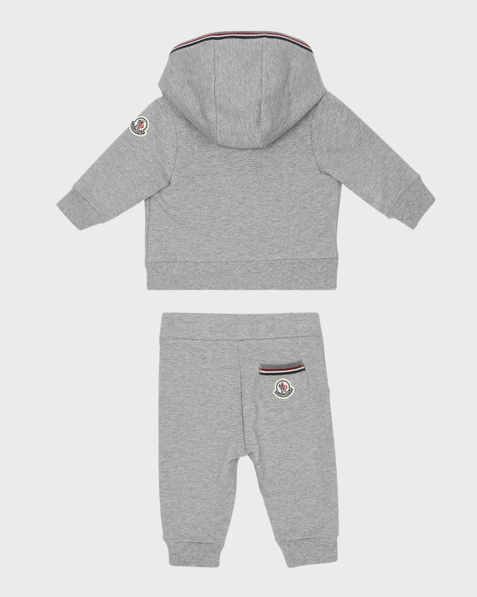 Boy's Two-Piece Tri-Stripe Hoodie & Sweatpants Set, Size 6M-3 1