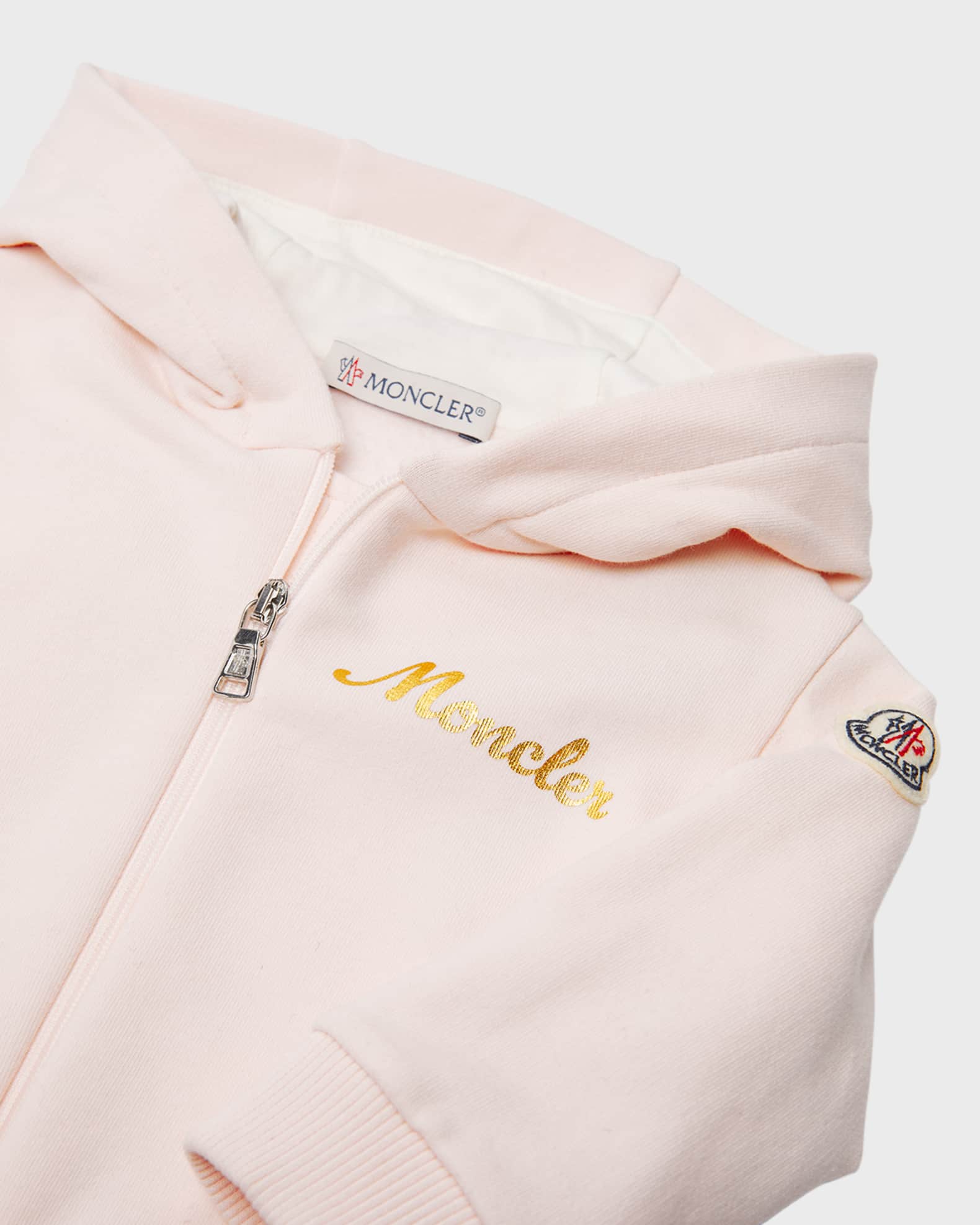 Moncler Girl's Gold Logo-Print Two-Piece Set, Size 6M-3 | Neiman