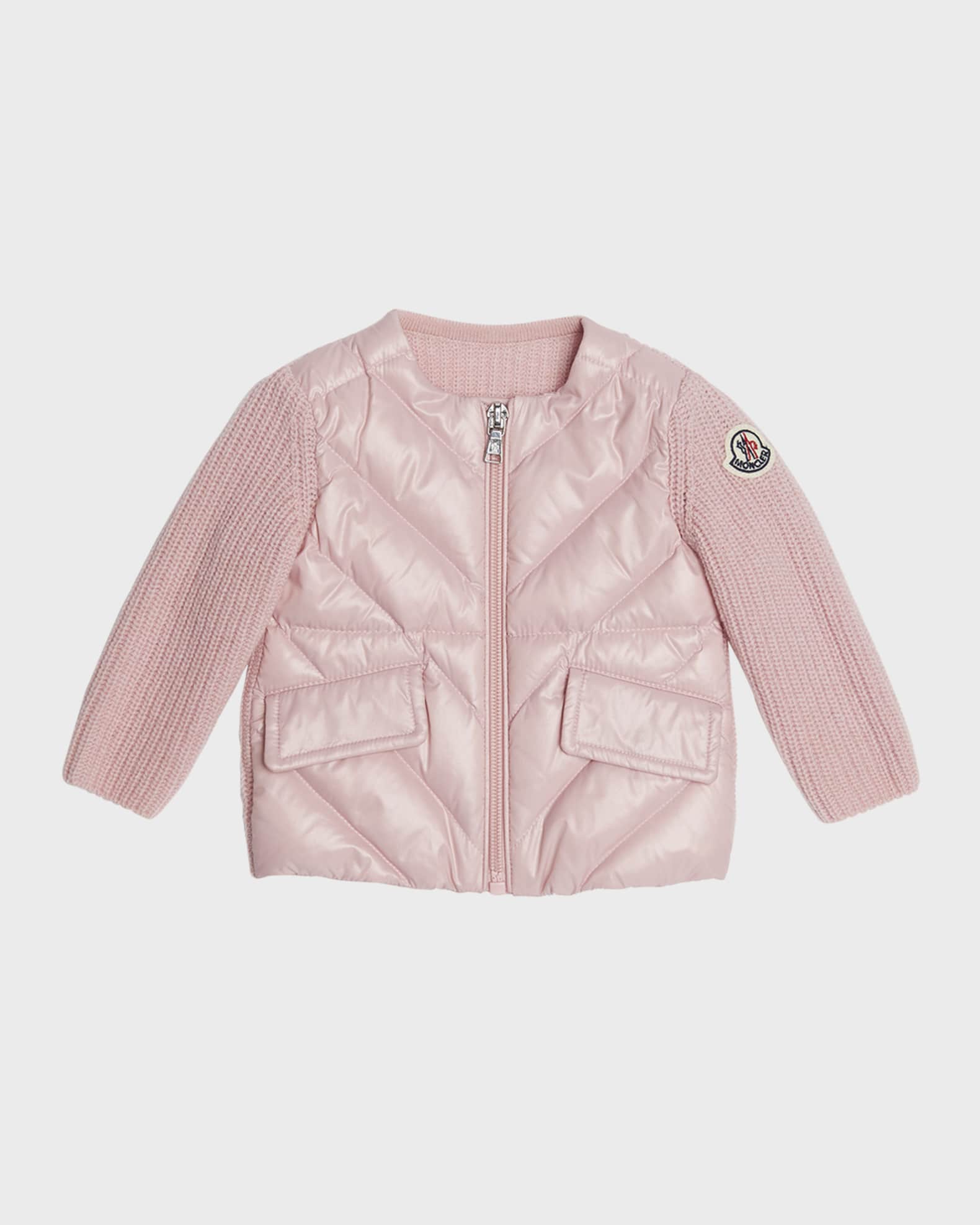 Girl's Wool Combo Cardigan, Size 6M-3 0