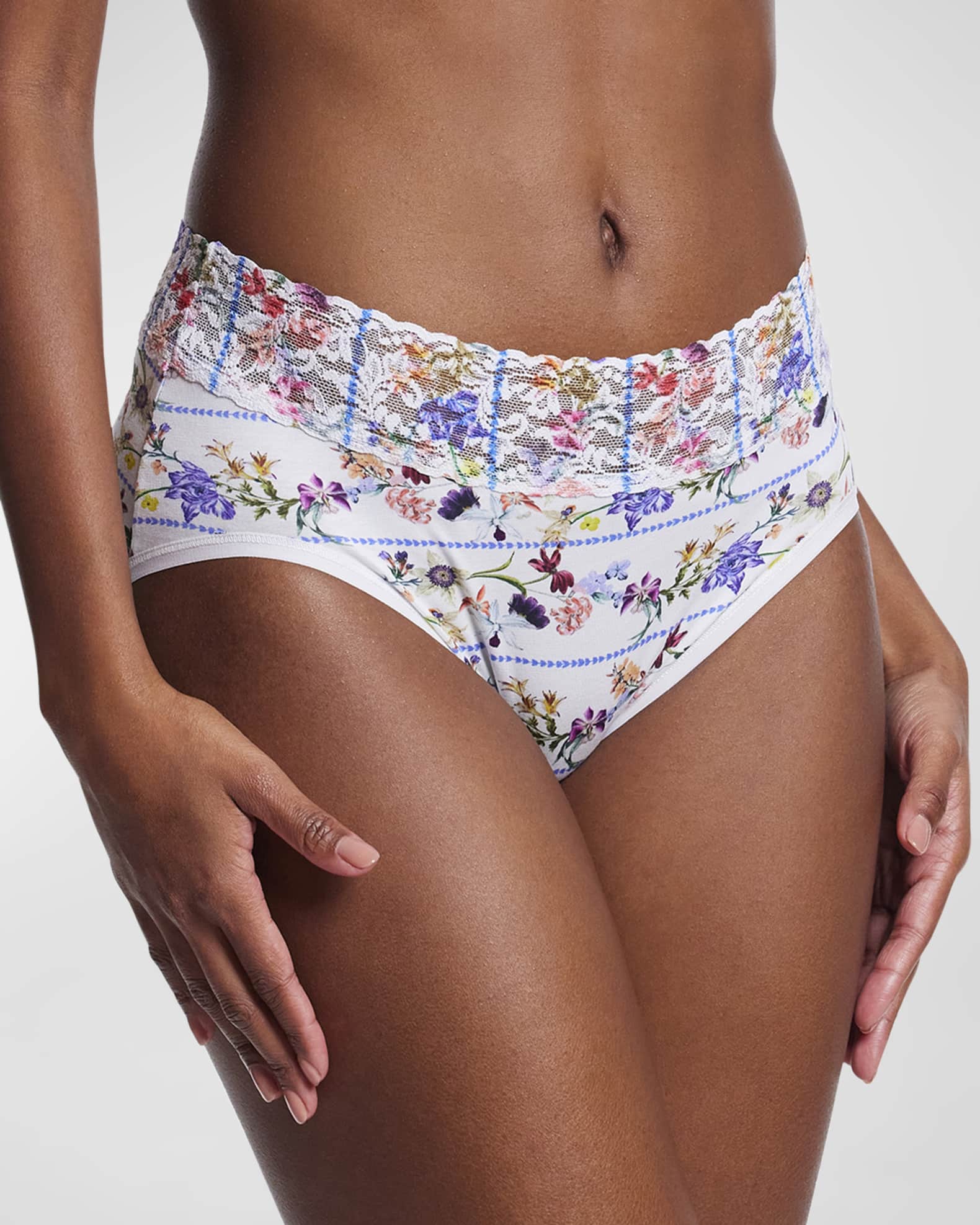 Hanky Panky FloralPrint Cotton French Briefs Neiman Marcus