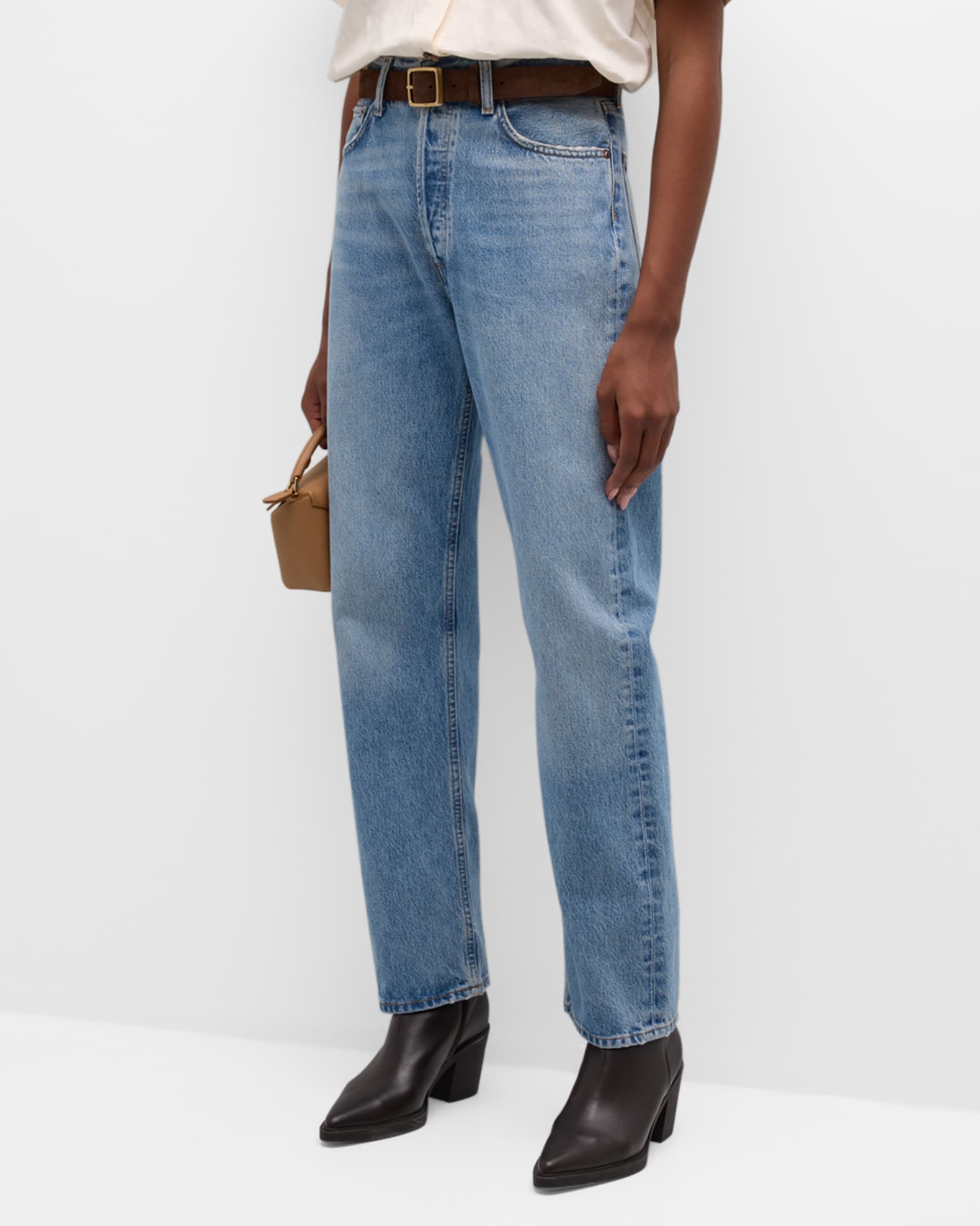 90s Pinch Waist High-Rise Straight Jeans 1