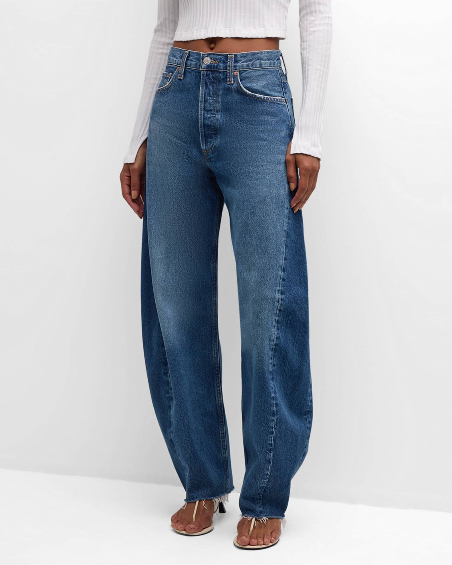 Luna High-Rise Curved Tapered Jeans 1