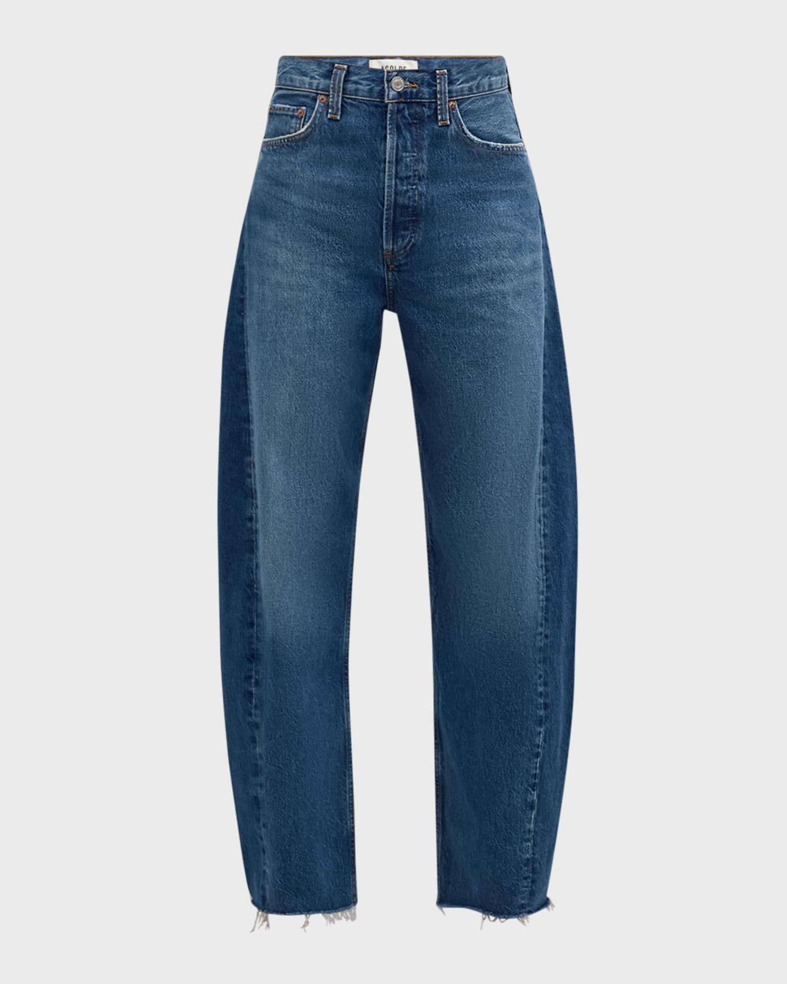 Luna High-Rise Curved Tapered Jeans 0