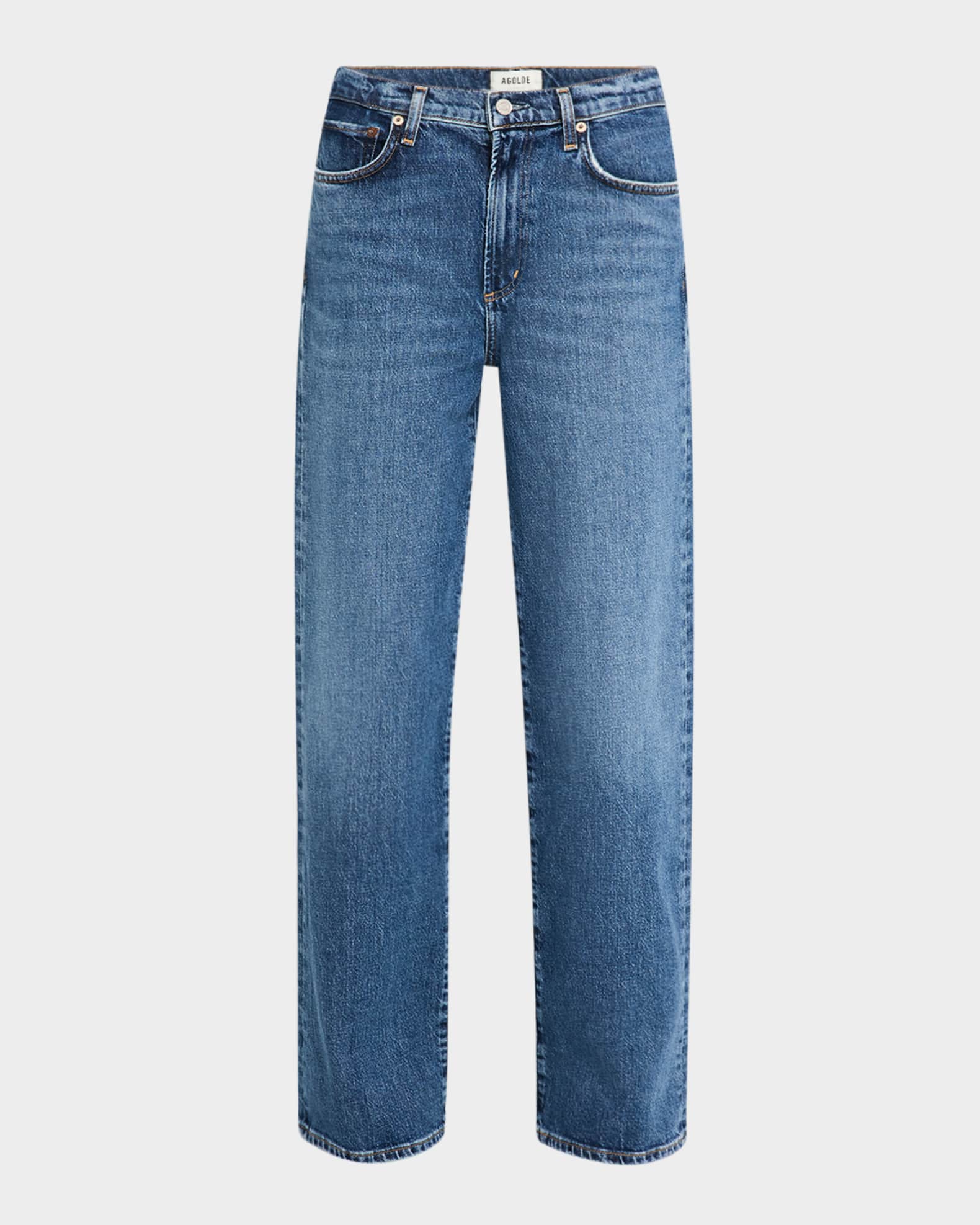 Harper Mid-Rise Relaxed Straight Jeans 0